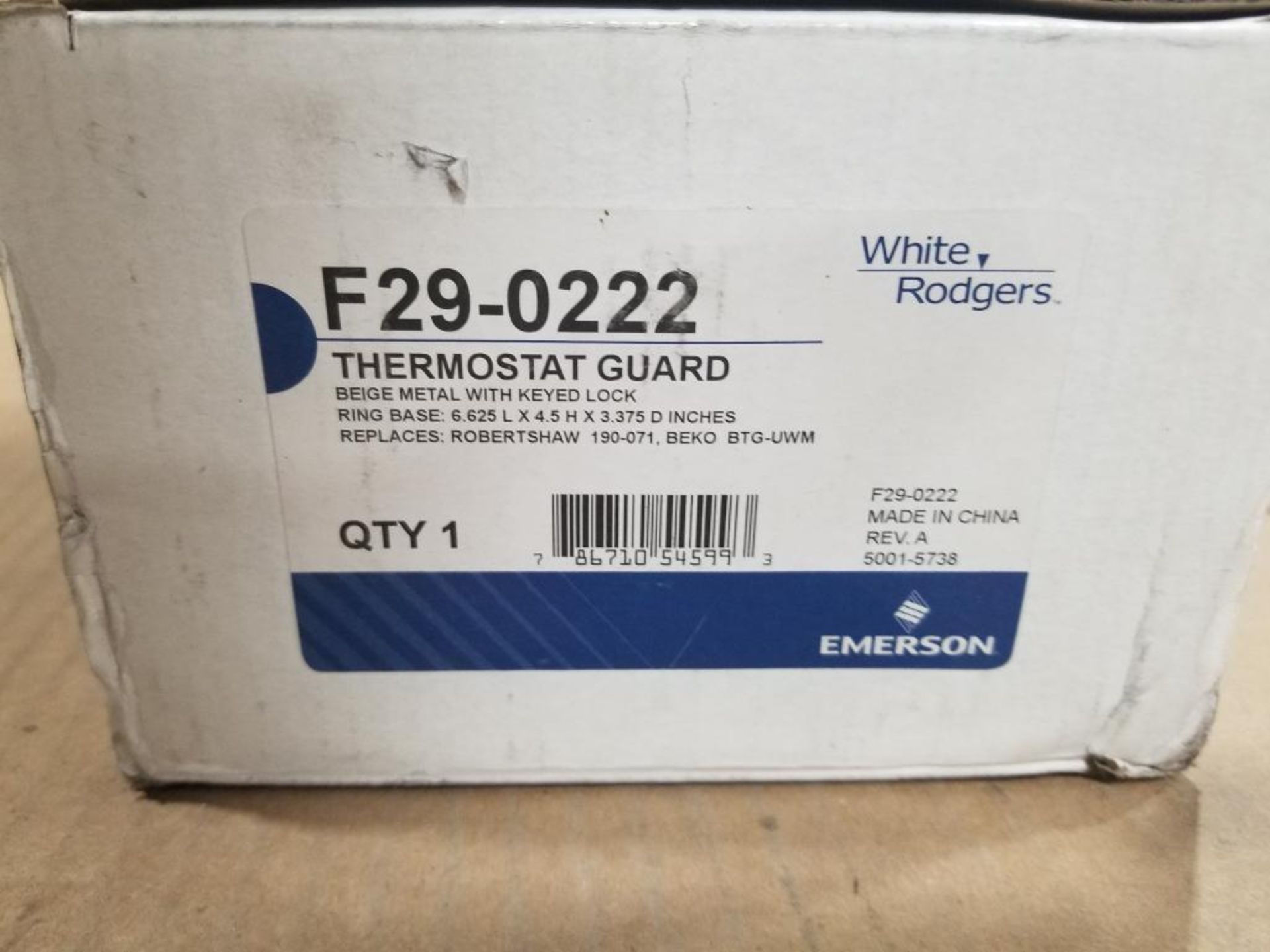 Emerson White Rodgers thermostat guard. Part number F29-0222. - Image 2 of 3
