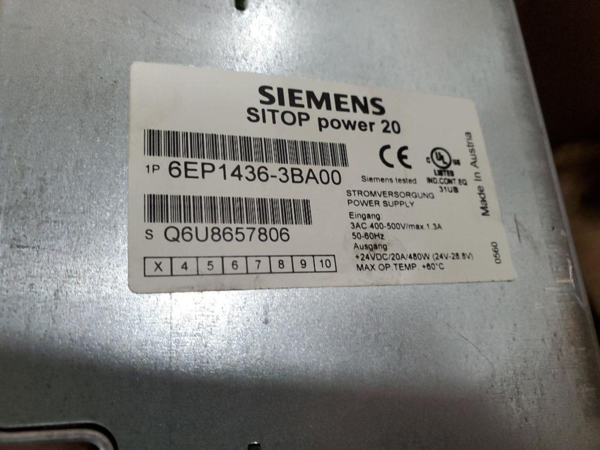 Qty 4 - Siemens Sitop, Sola, and Puls power supplies. - Image 7 of 9
