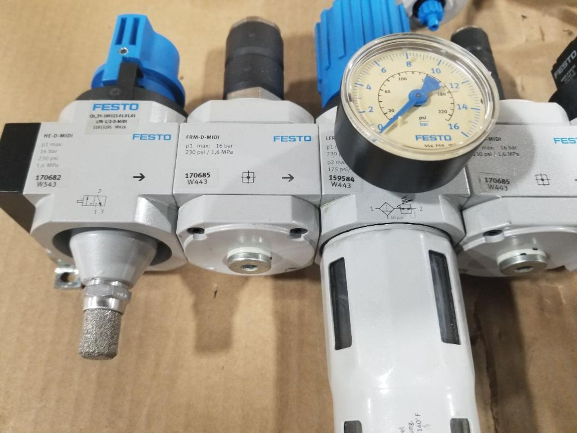 Qty 2 - Festo valves and filter assemblies. - Image 8 of 9