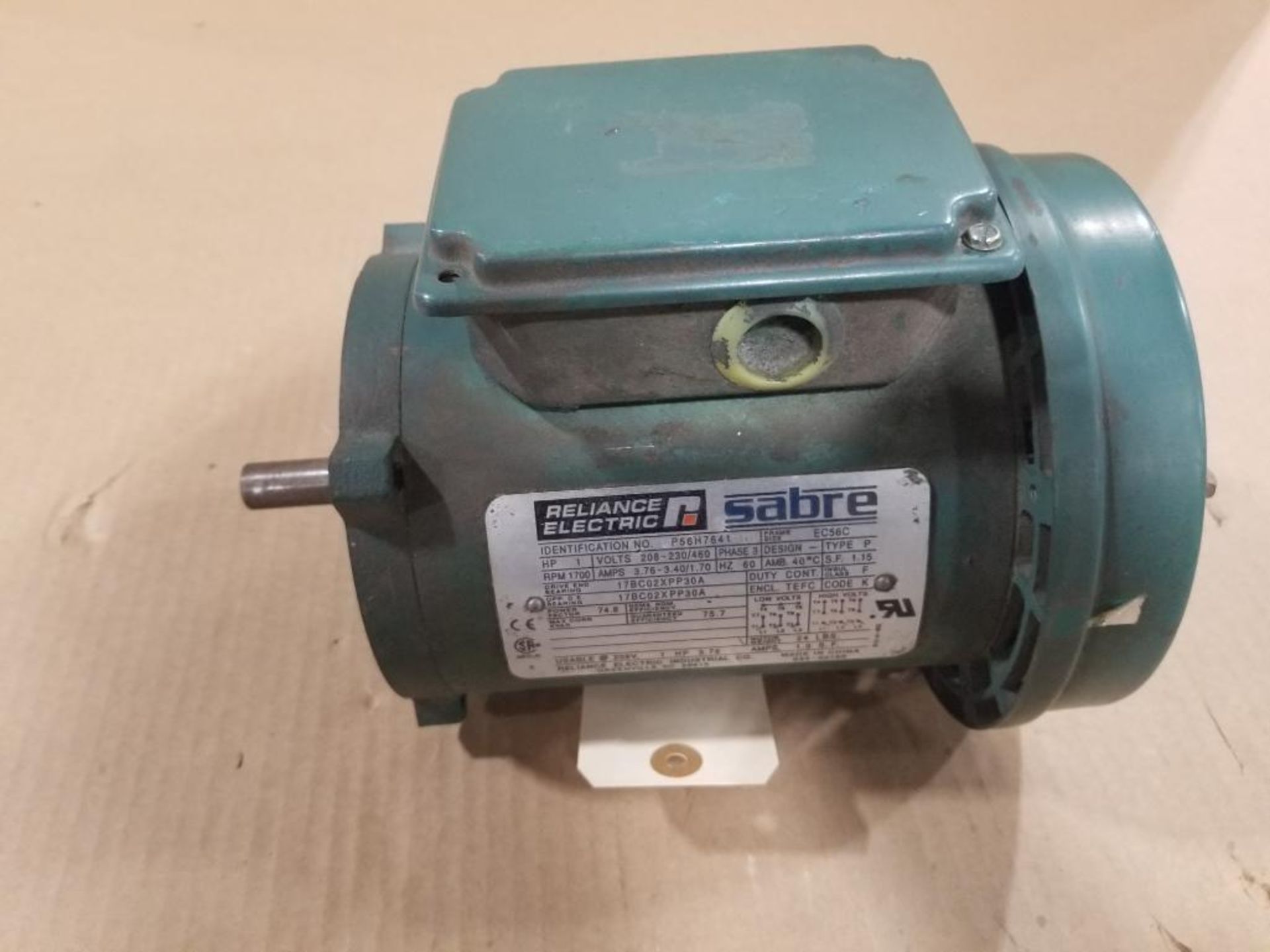 1hp Reliance Electric motors. 208-230/460v 3 phase. 1700rpm, EC56C frame. - Image 3 of 5