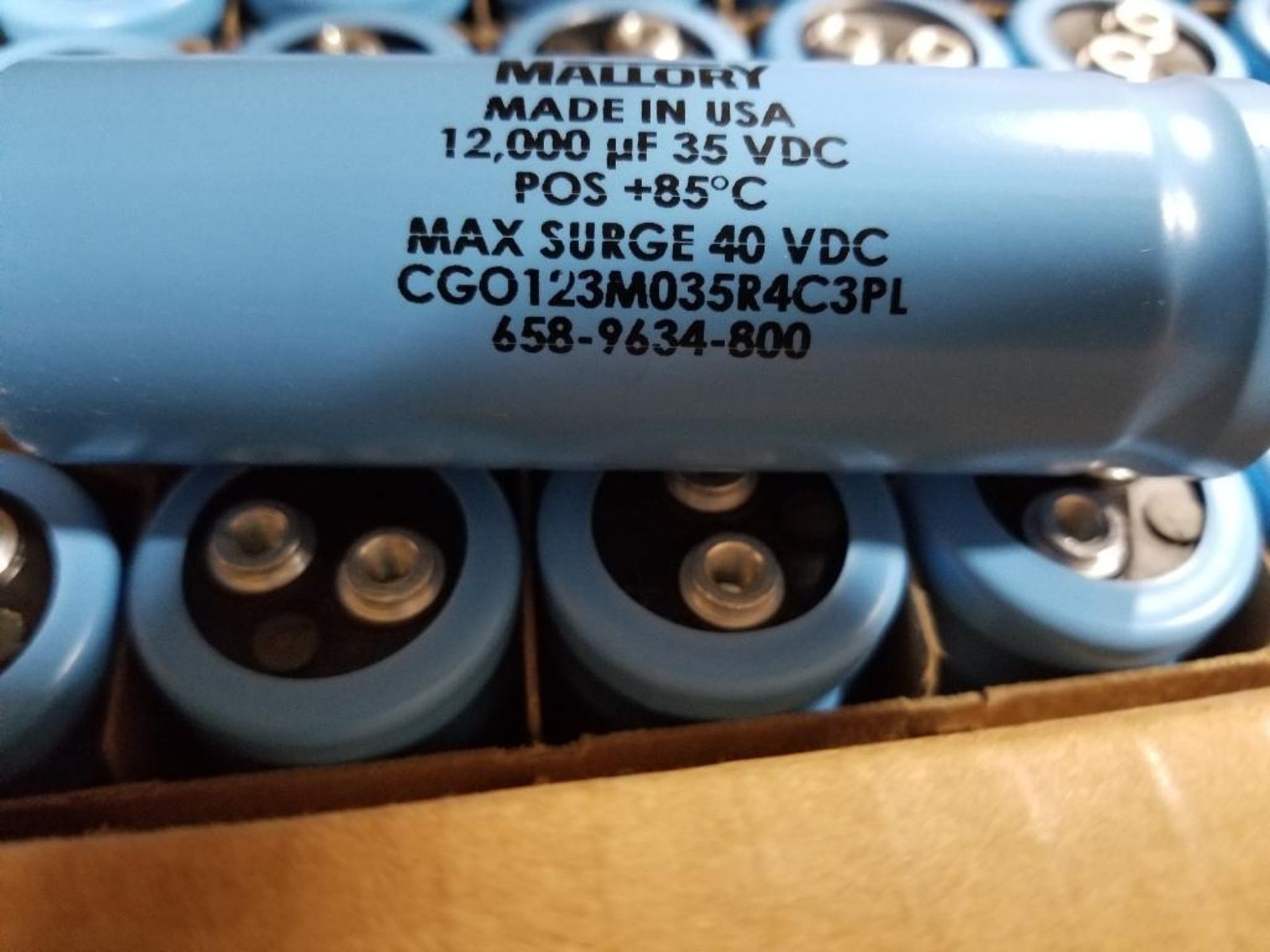 Qty 144 - Mallory capacitor. Part number CGO123M035R4C3PL. - Image 4 of 5