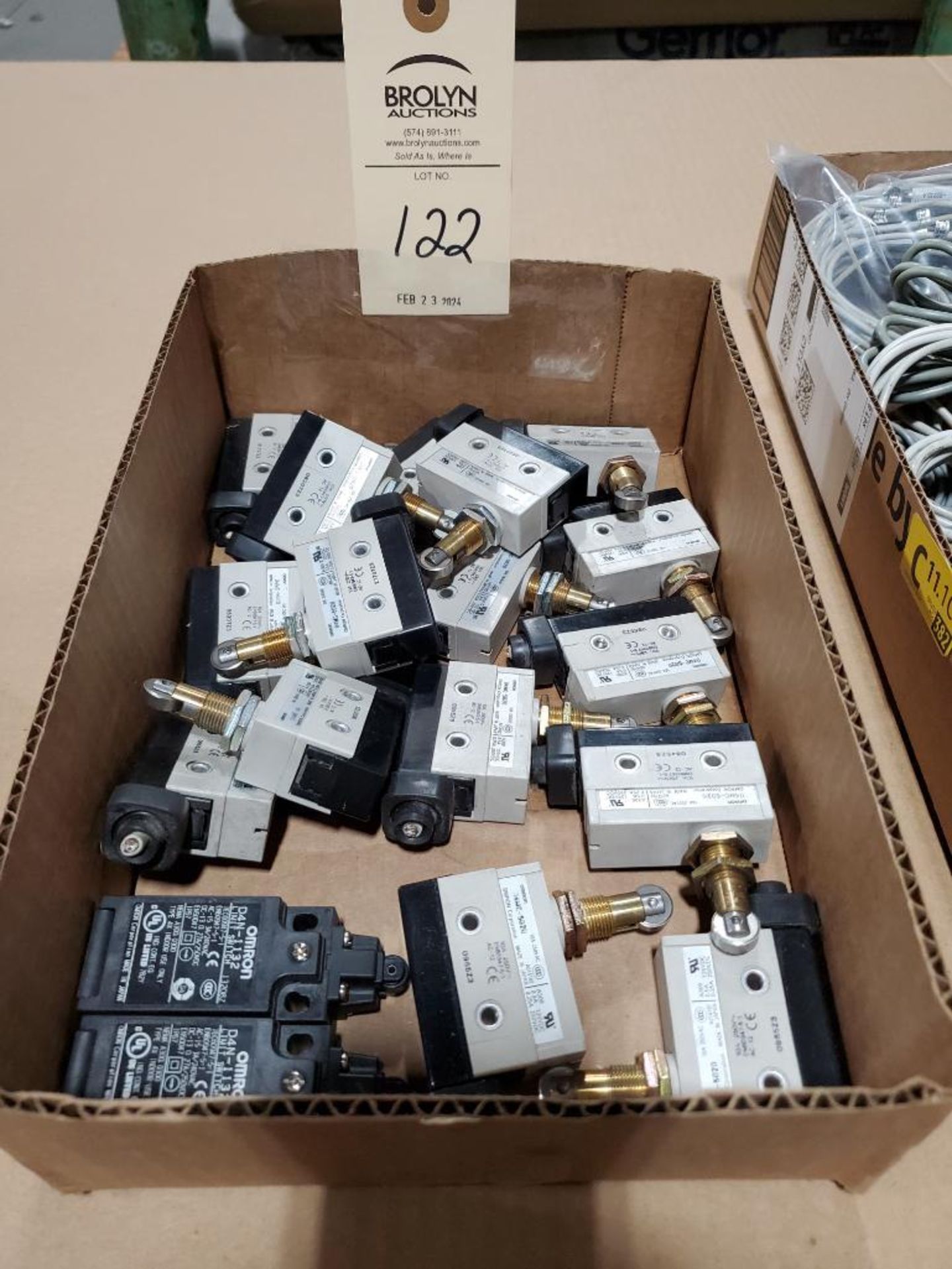 Large assortment of Omron limit switches.