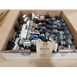 Large assortment of push buttons, pilot lots, switches, etc.