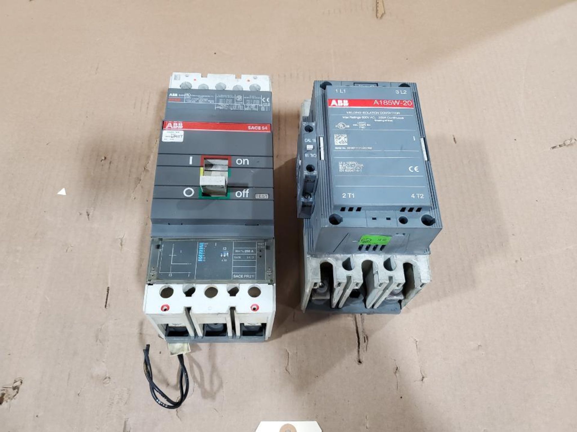 ABB breaker and contactor.