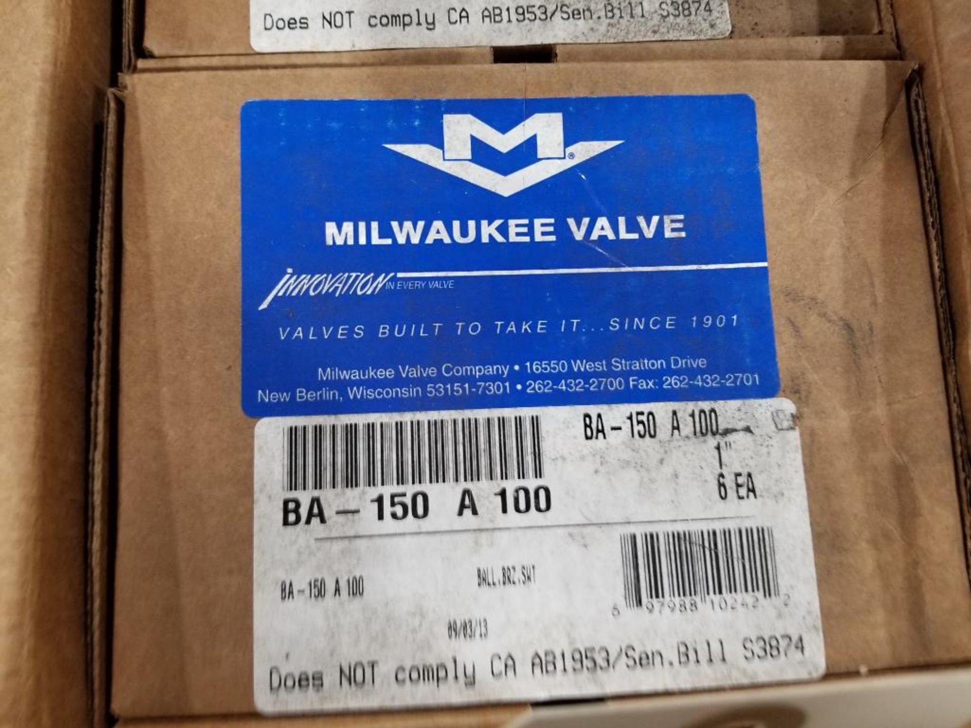 Qty 24 - Milwaukee 1in valve. Part number BA-150-A-100. - Image 3 of 4