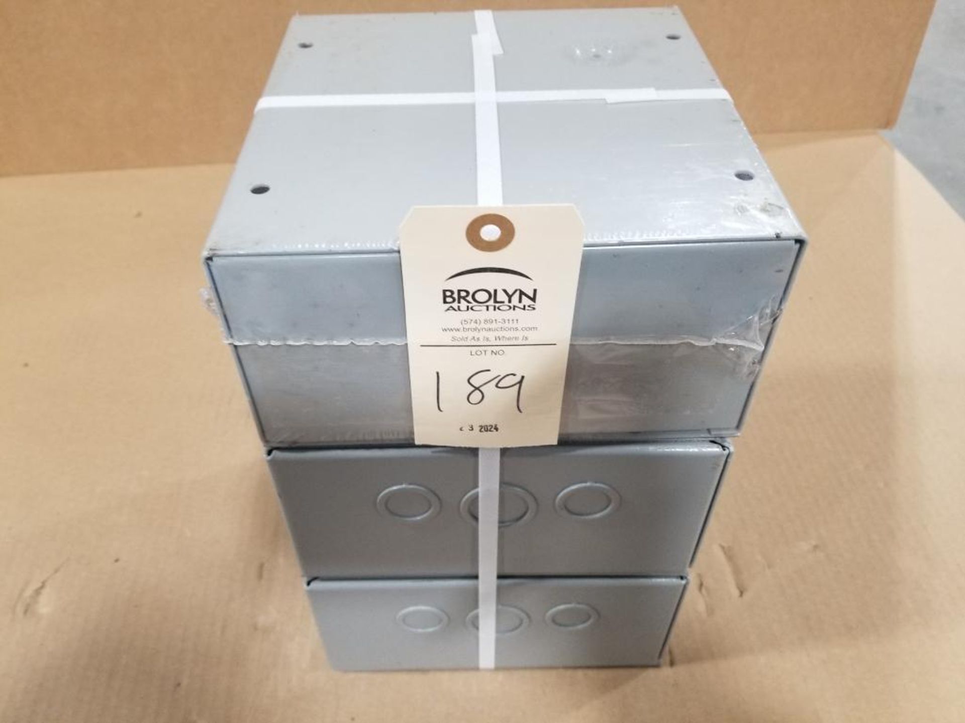 Qty 3 - Hammond junction boxes. Part number CS884.