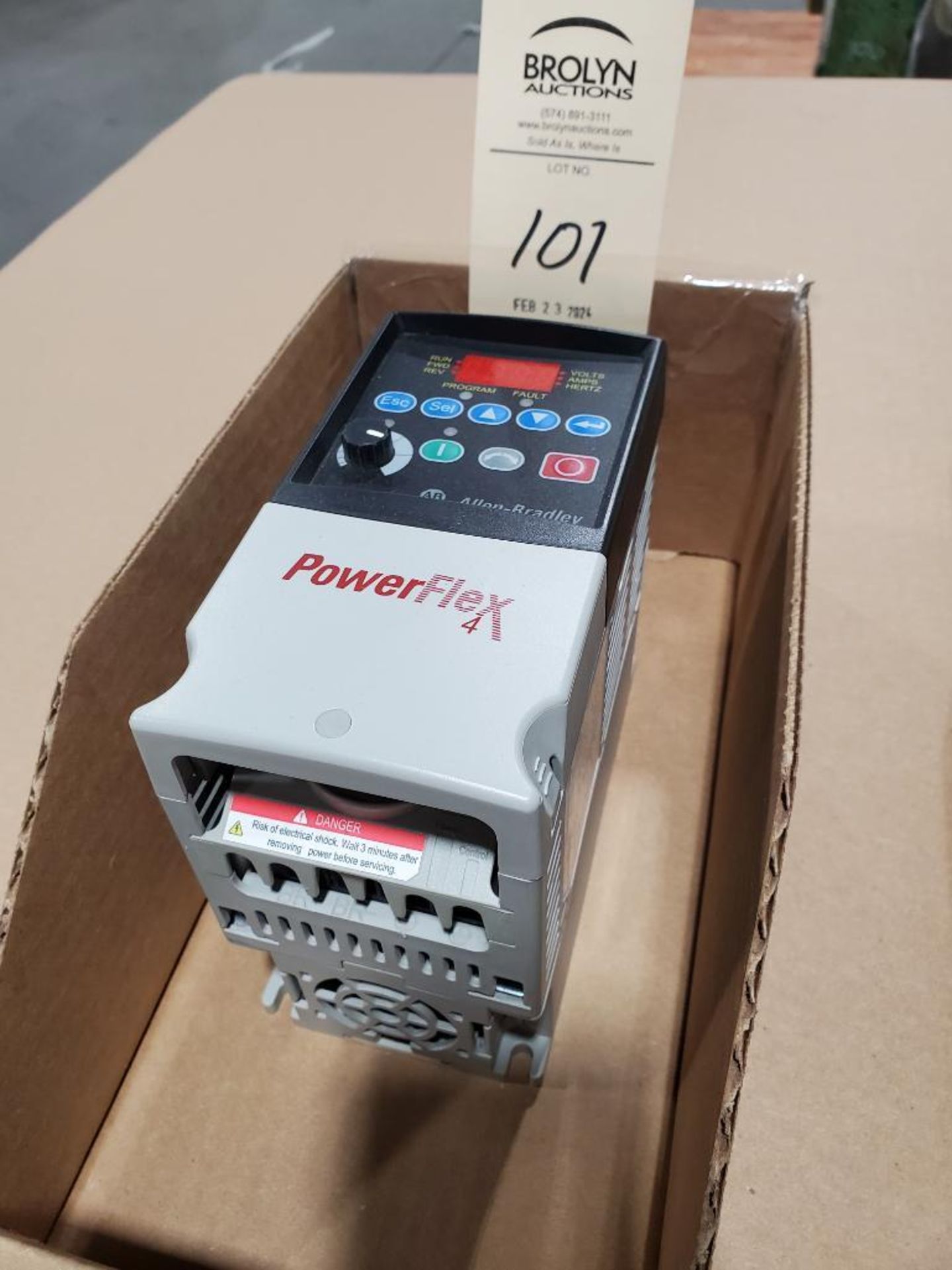 Allen Bradley Powerflex 4 drive. Catalog 22A-D2P3N104.