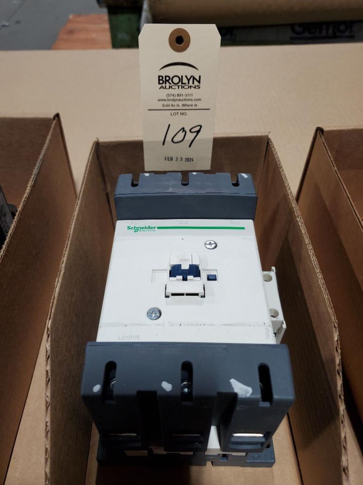 Schneider Electric contactor. Part number LC1D115.