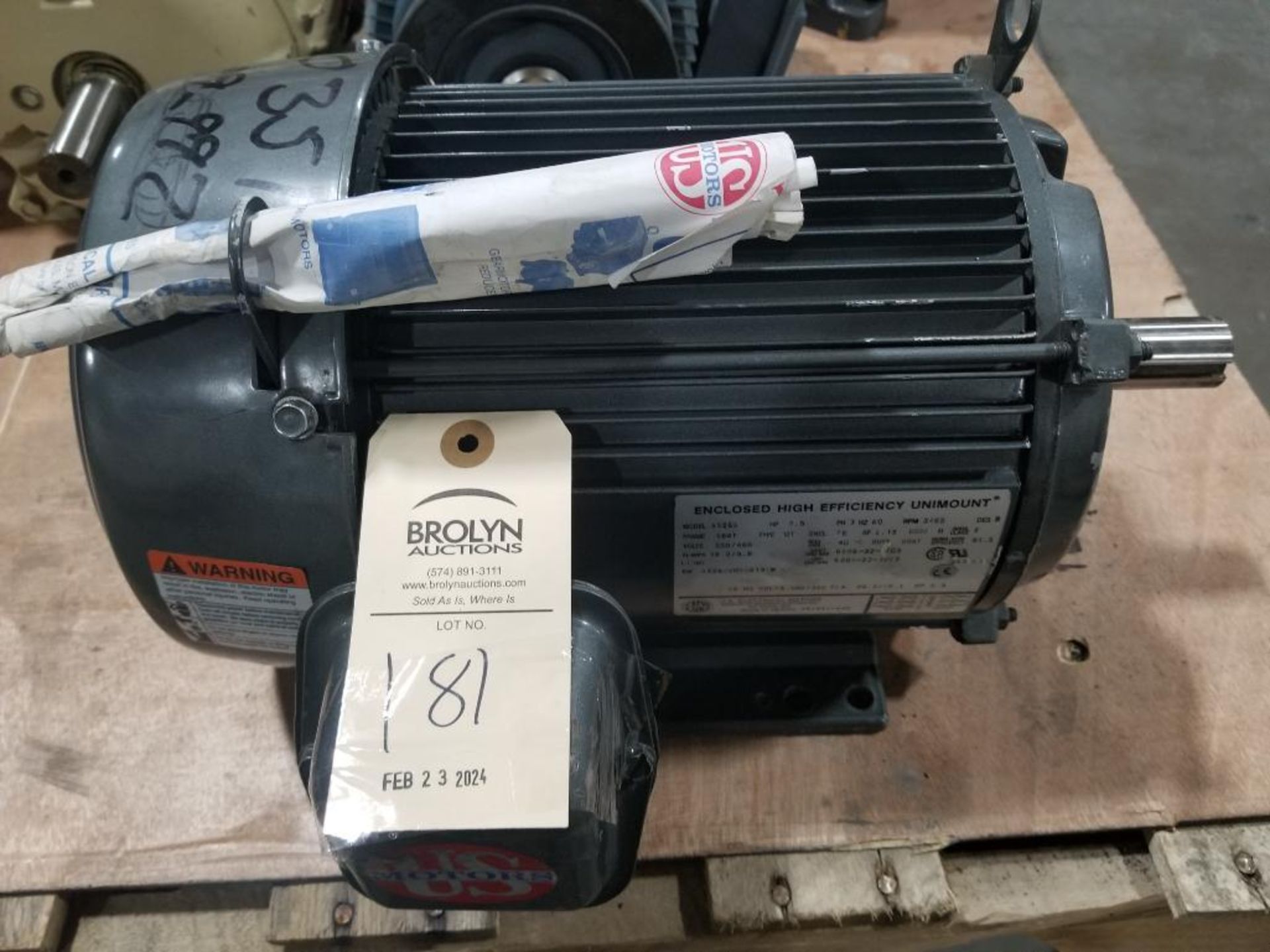 7.5hp Reliance Electric motors. 230/460v 3 phase. 3465rpm, 184T frame.