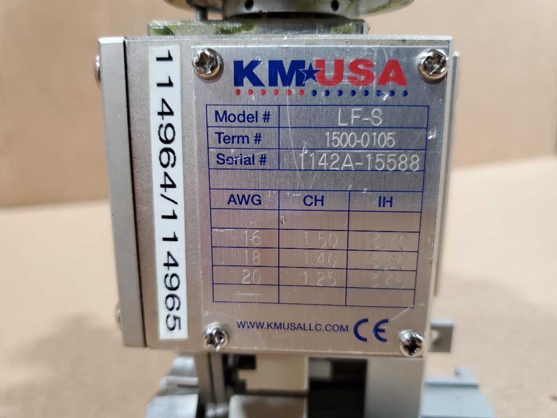 KM USA wire terminal applicator. Number LF-S. - Image 3 of 4