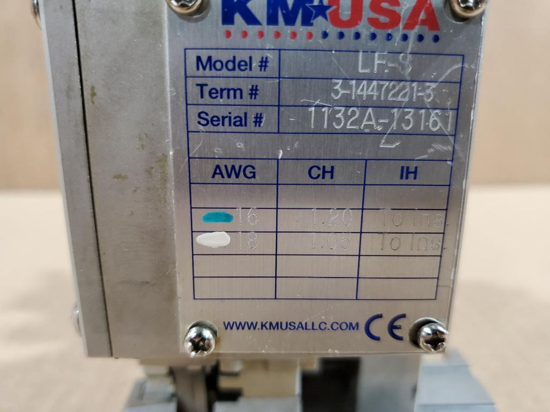 KM USA wire terminal applicator. Number LF-S. - Image 3 of 6