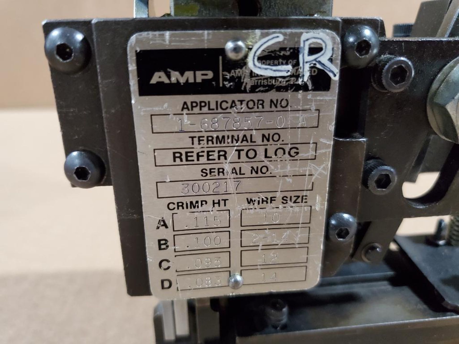 Amp wire terminal applicator. Number 1-687857-0-A. - Image 4 of 8