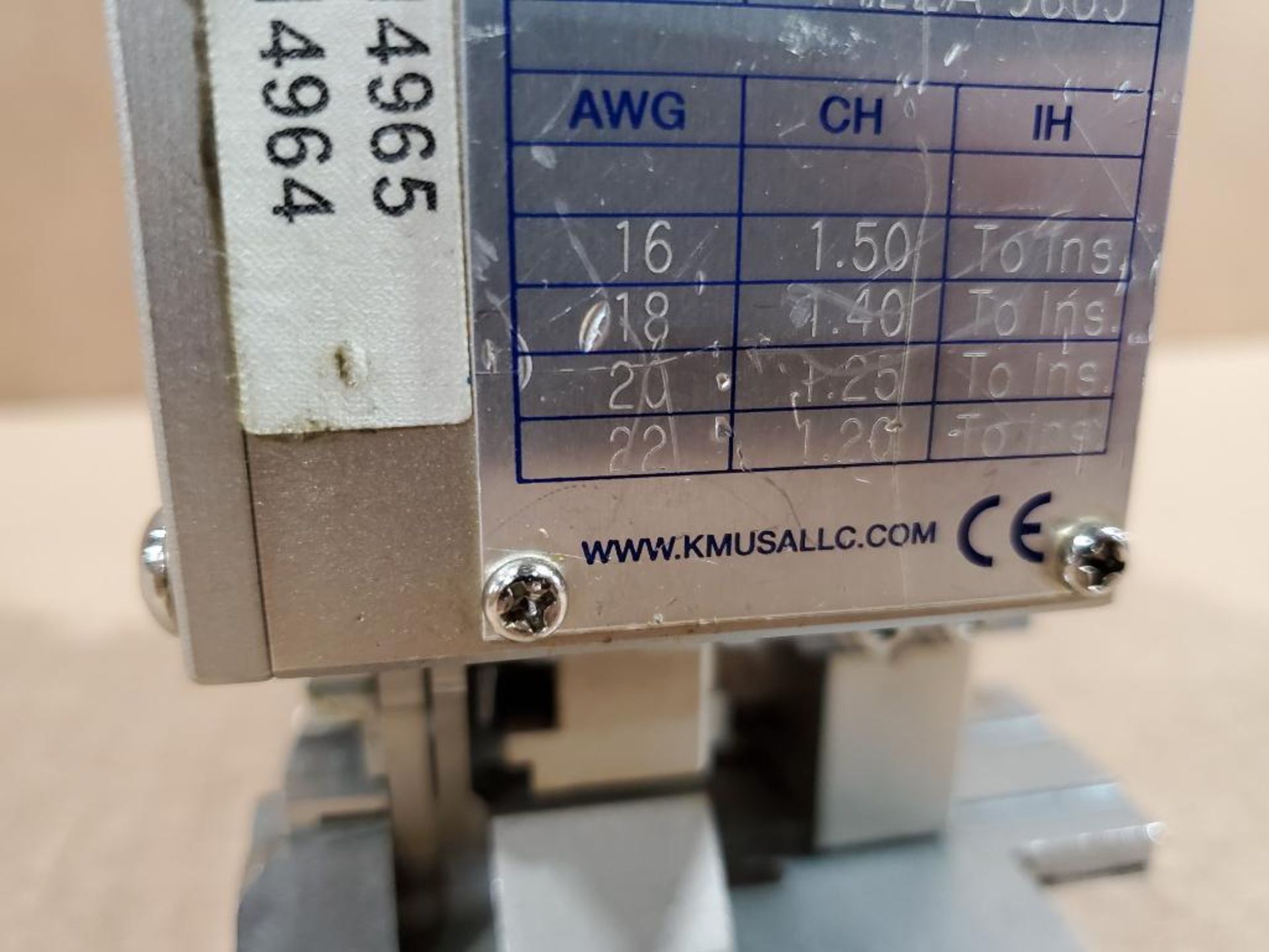 KM USA wire terminal applicator. Number LF-S. - Image 3 of 6