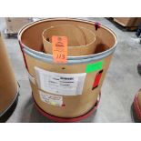 16 awg red / black print copper wire. Gross barrel weight, 235lbs. Partial barrel.