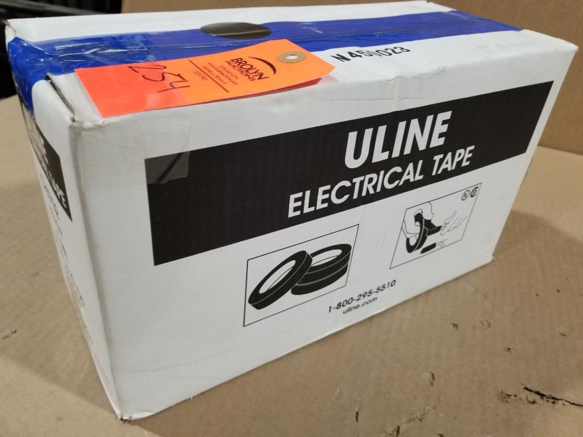 100 rolls Uline yellow electrical tape. Part number S-6752. - Image 3 of 4