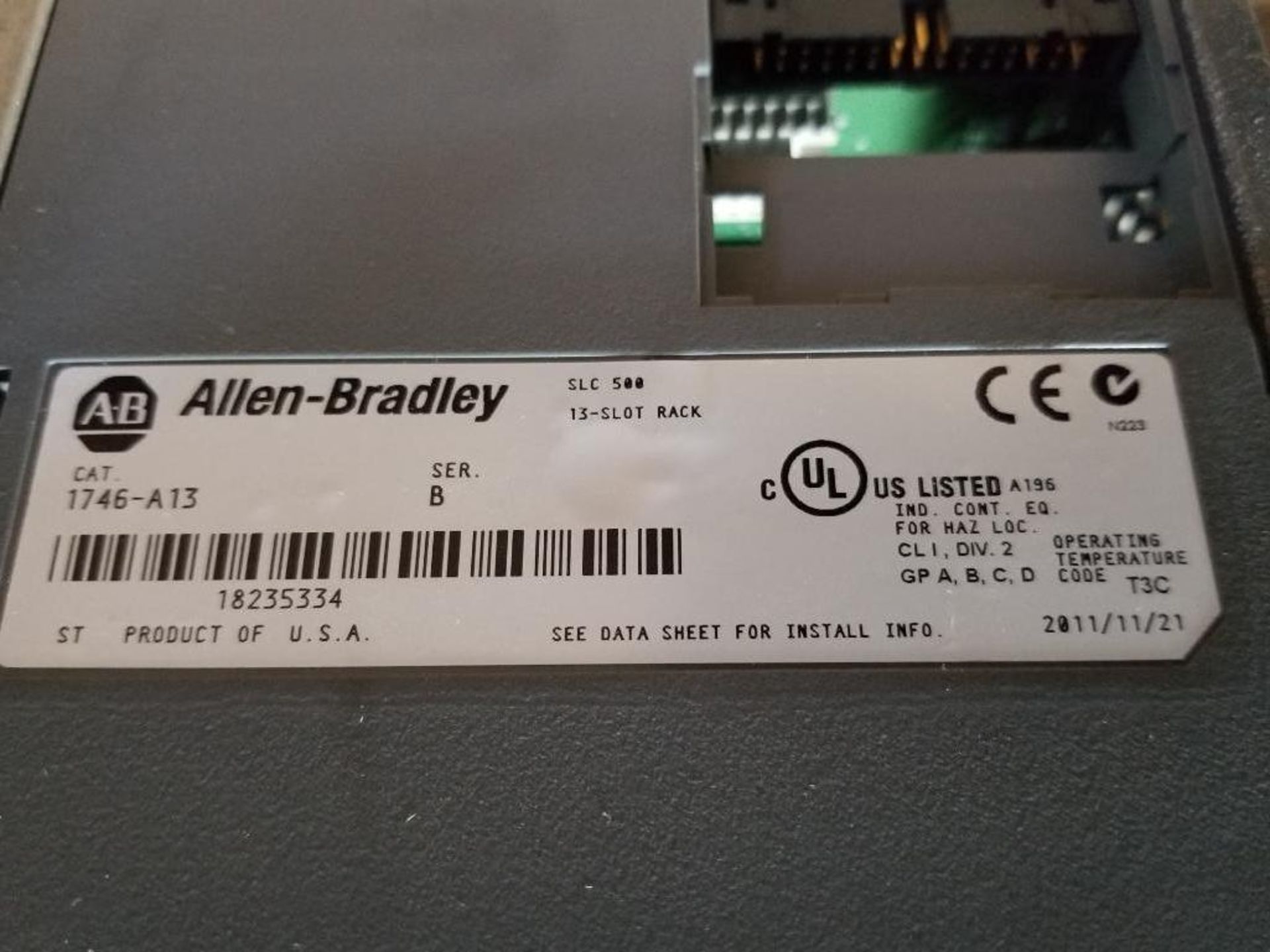 Large assortment Allen Bradley SLC PLC racks with power supplies and cards. - Image 13 of 16
