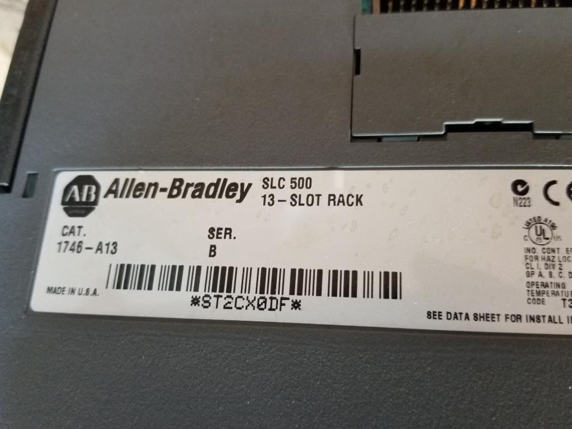 Large assortment Allen Bradley SLC PLC racks with power supplies and cards. - Image 15 of 16