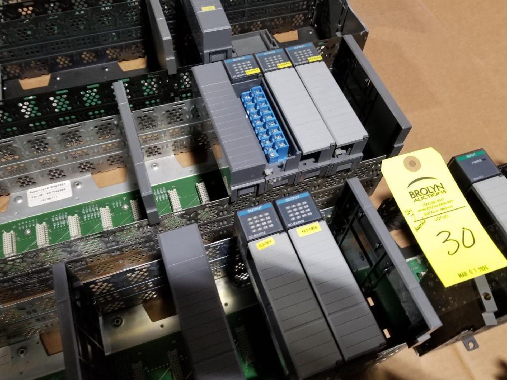 Large assortment Allen Bradley SLC PLC racks with power supplies and cards. - Image 6 of 16