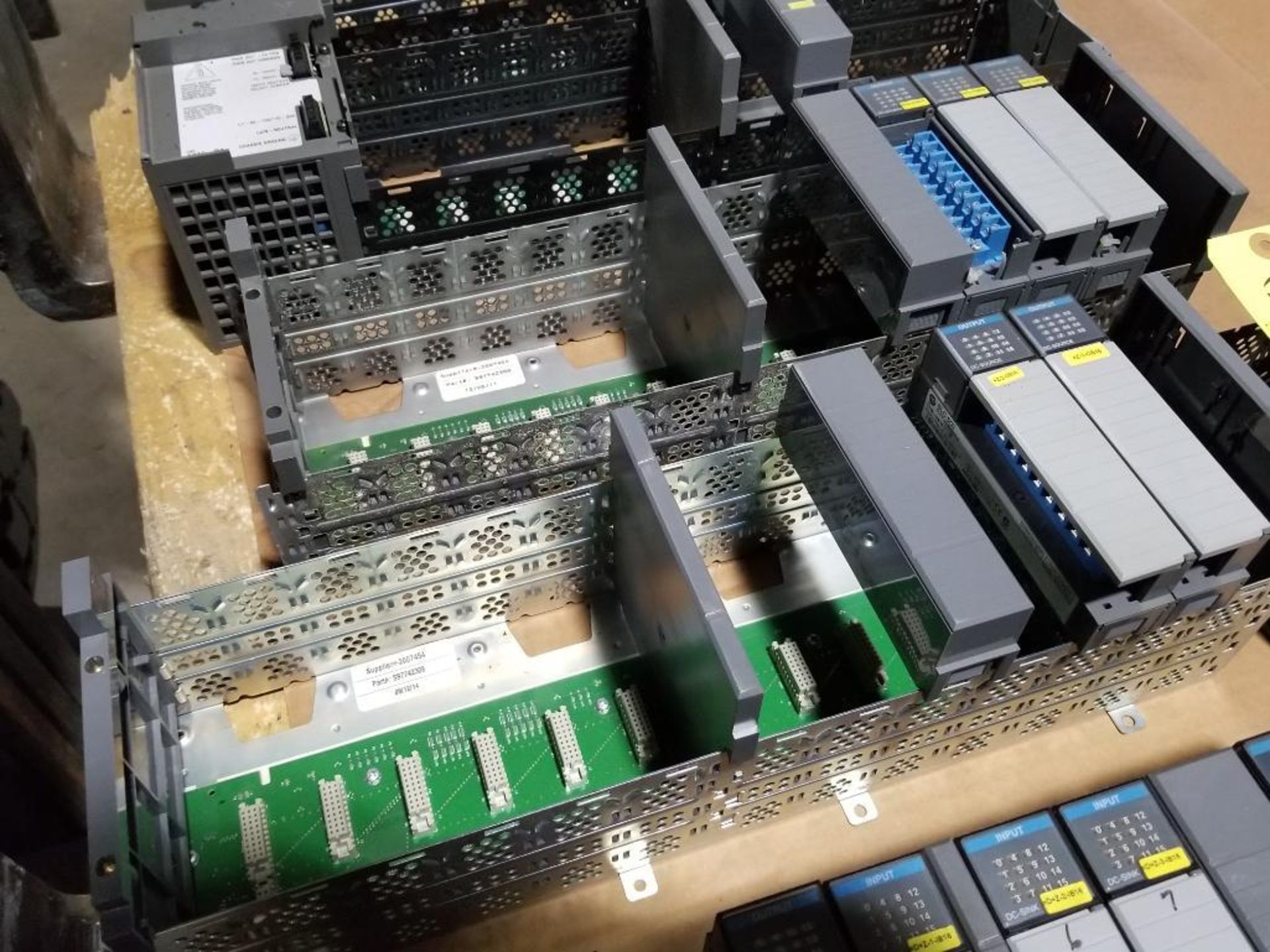 Large assortment Allen Bradley SLC PLC racks with power supplies and cards. - Image 5 of 16