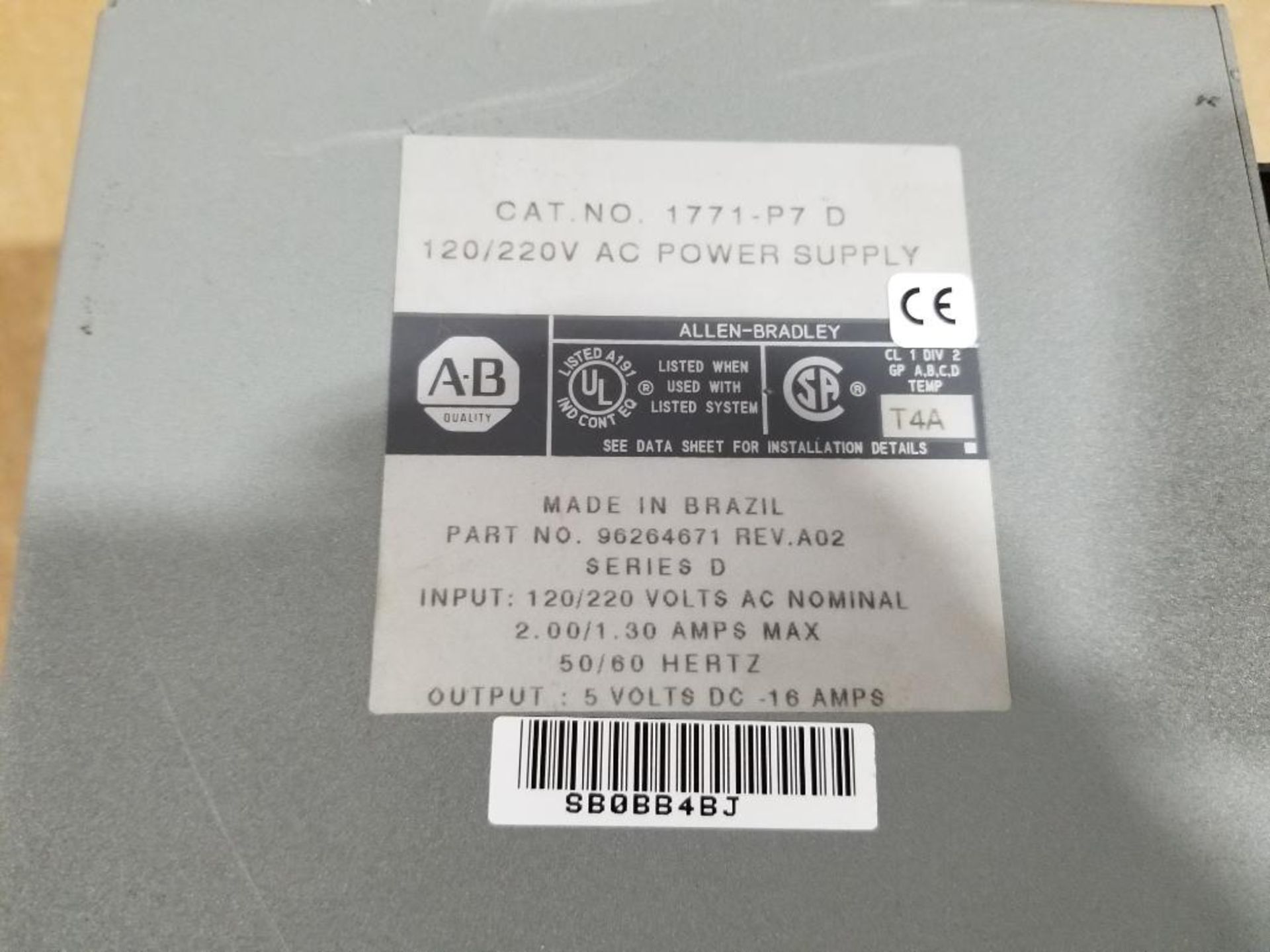 Qty 2 - Allen Bradley power supply. Catalog 1771-P7. - Image 5 of 5