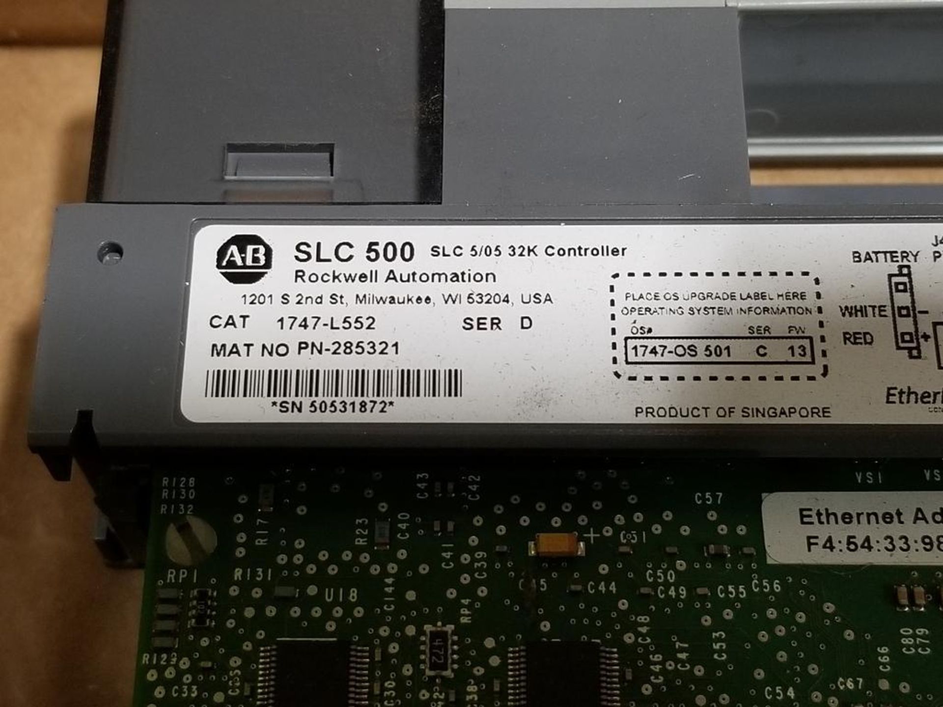 Allen Bradley SLC5/05 CPU. Catalog number 1747-L552. - Image 3 of 6