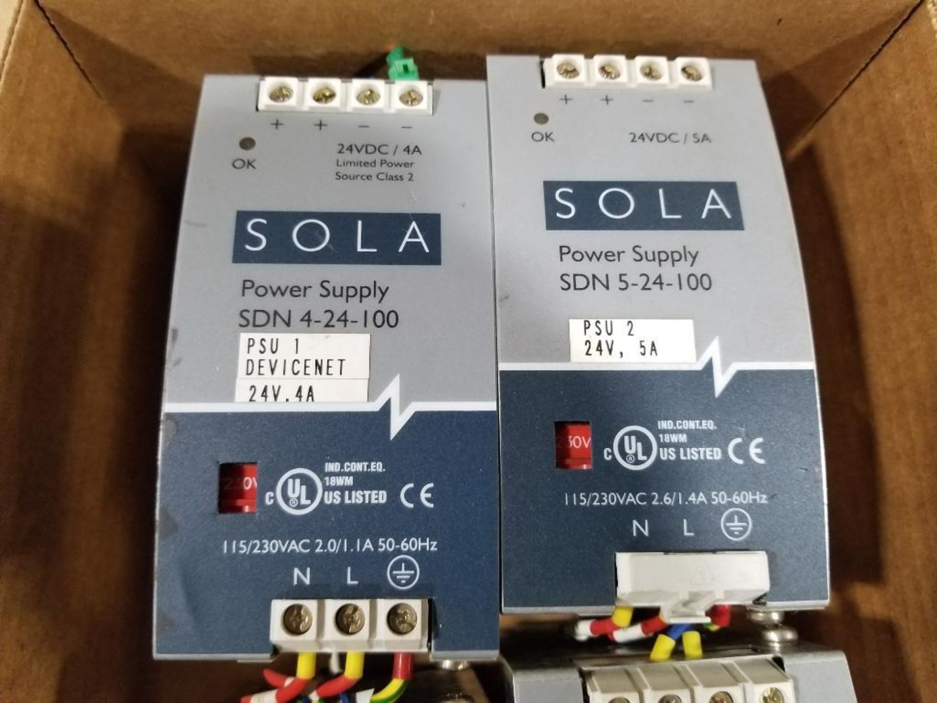 Qty 4 - Sola power supply. SDN-5-24-100. - Image 2 of 5