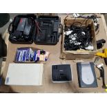 Assorted electrical, camcorder, etc.