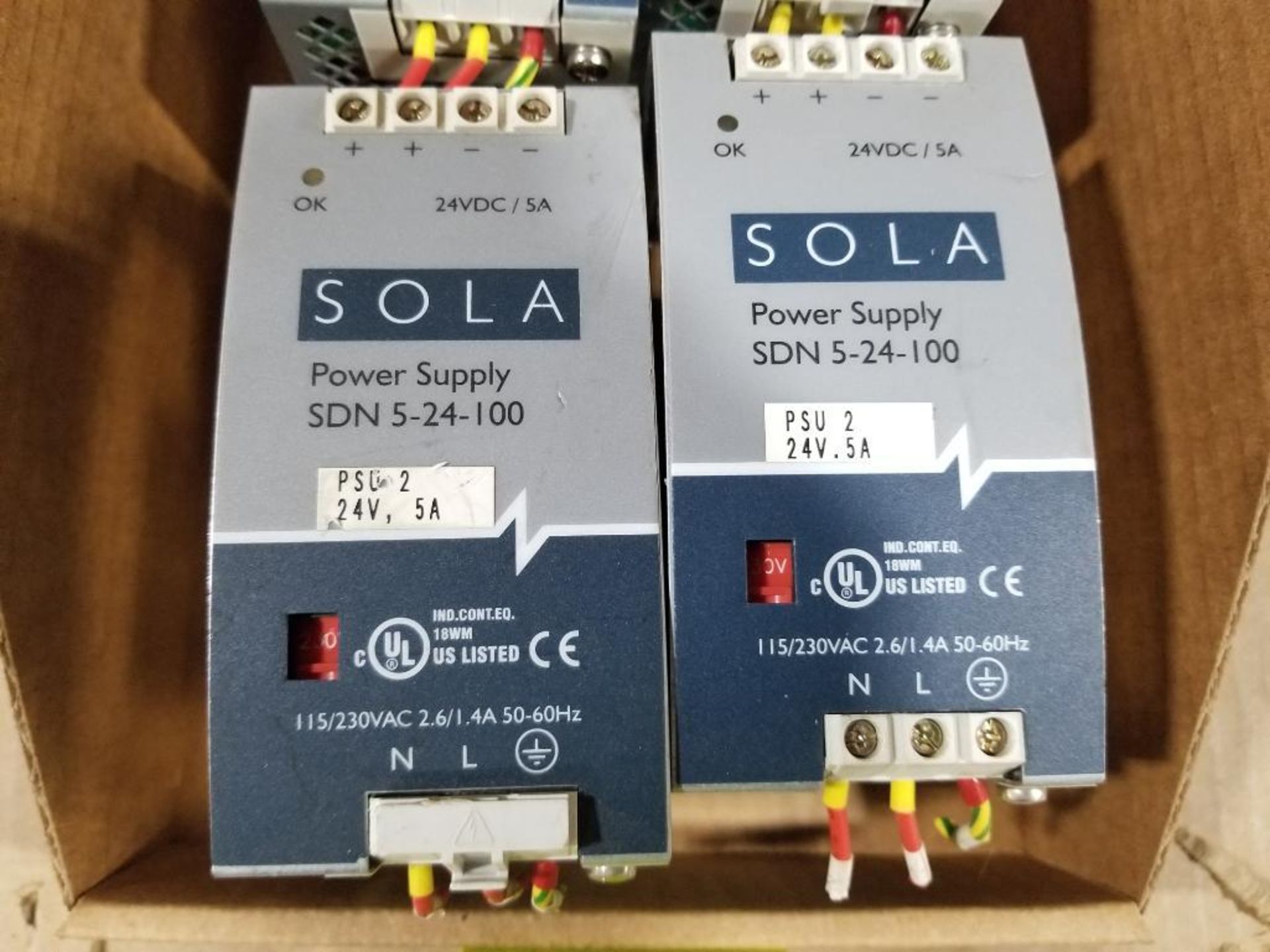 Qty 4 - Sola power supply. SDN-5-24-100. - Image 3 of 5
