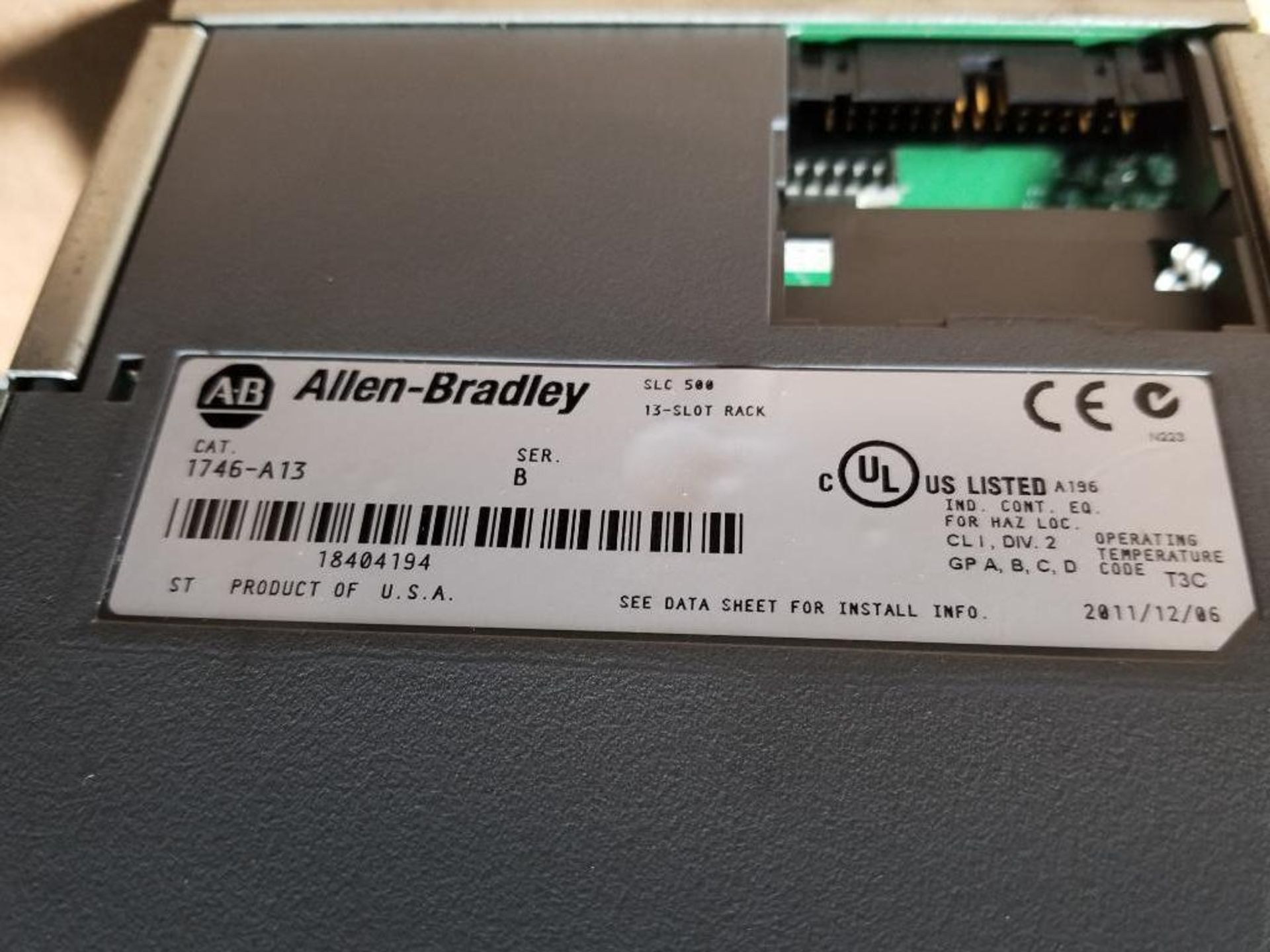 Large assortment Allen Bradley SLC PLC racks with power supplies and cards. - Image 12 of 16