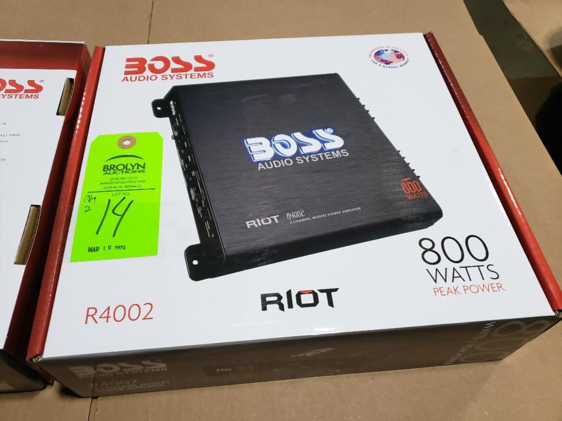 Qty 2 - Boss 800 watt Riot amps. - Image 2 of 4