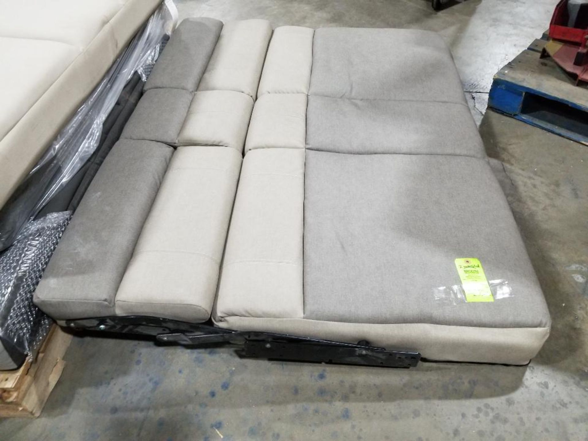 Qty 2 - 60in Happijac 60in fold up bench seating. (one has spots that will require cleaning) - Image 3 of 6