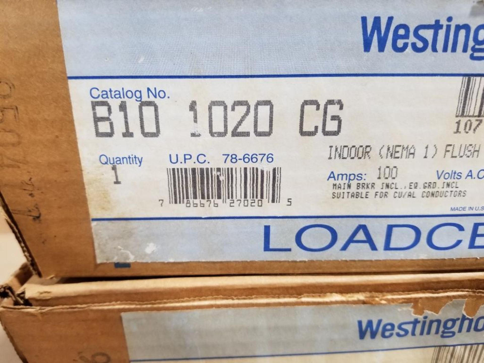 Qty 3 - 100amp Westinghouse load center. Catalog B10-1020-CG. - Image 2 of 4