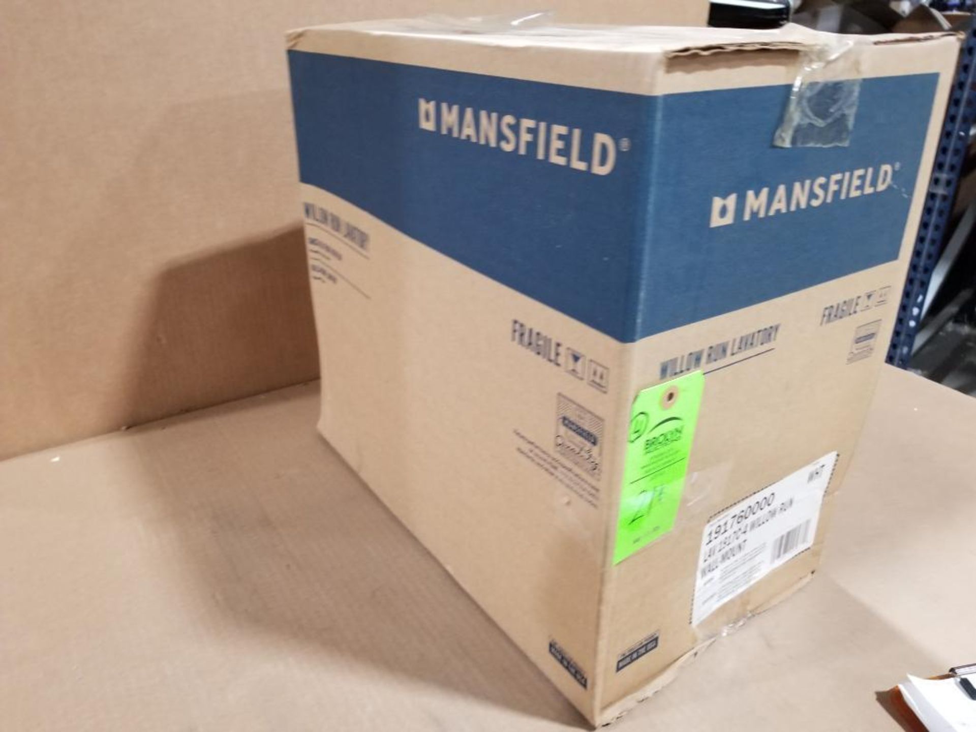 Qty 4 - Mansfield wall mount sink. Part number 191760000. White. LAV1917C-4. - Image 2 of 3