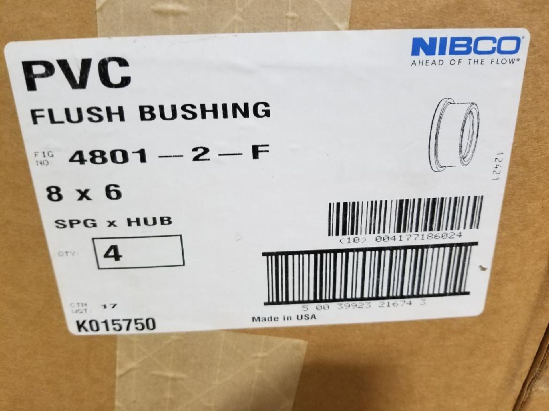 Qty 16 - Nibco flush bushings. Part number 4801-2-F. (4 boxes of 4) - Image 2 of 2