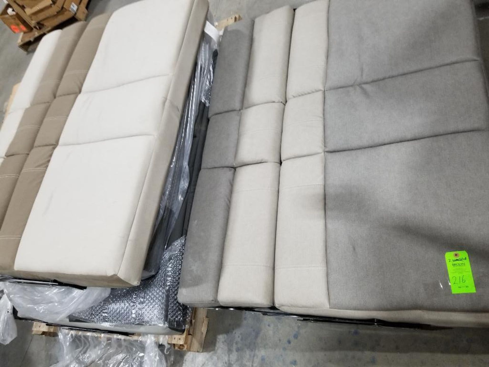 Qty 2 - 60in Happijac 60in fold up bench seating. (one has spots that will require cleaning)