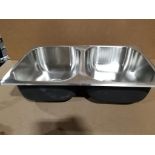 Qty 7 - Stainless steel sink. 27in x 16in.