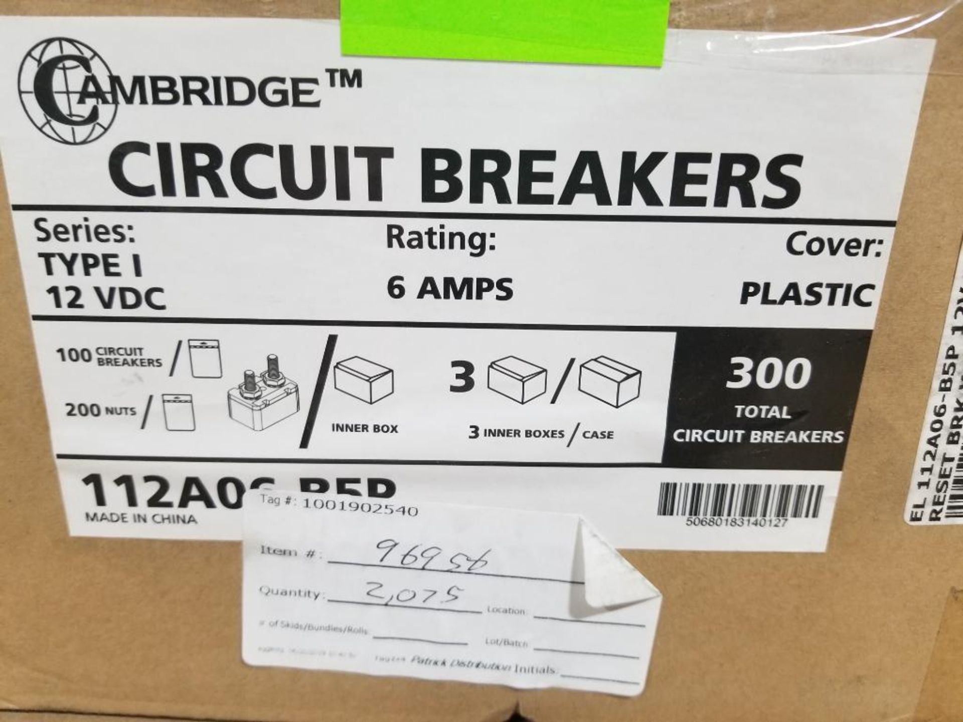 Qty 300 - Cambridge circuit breakers. Part number 112A06-B5P. - Image 2 of 2