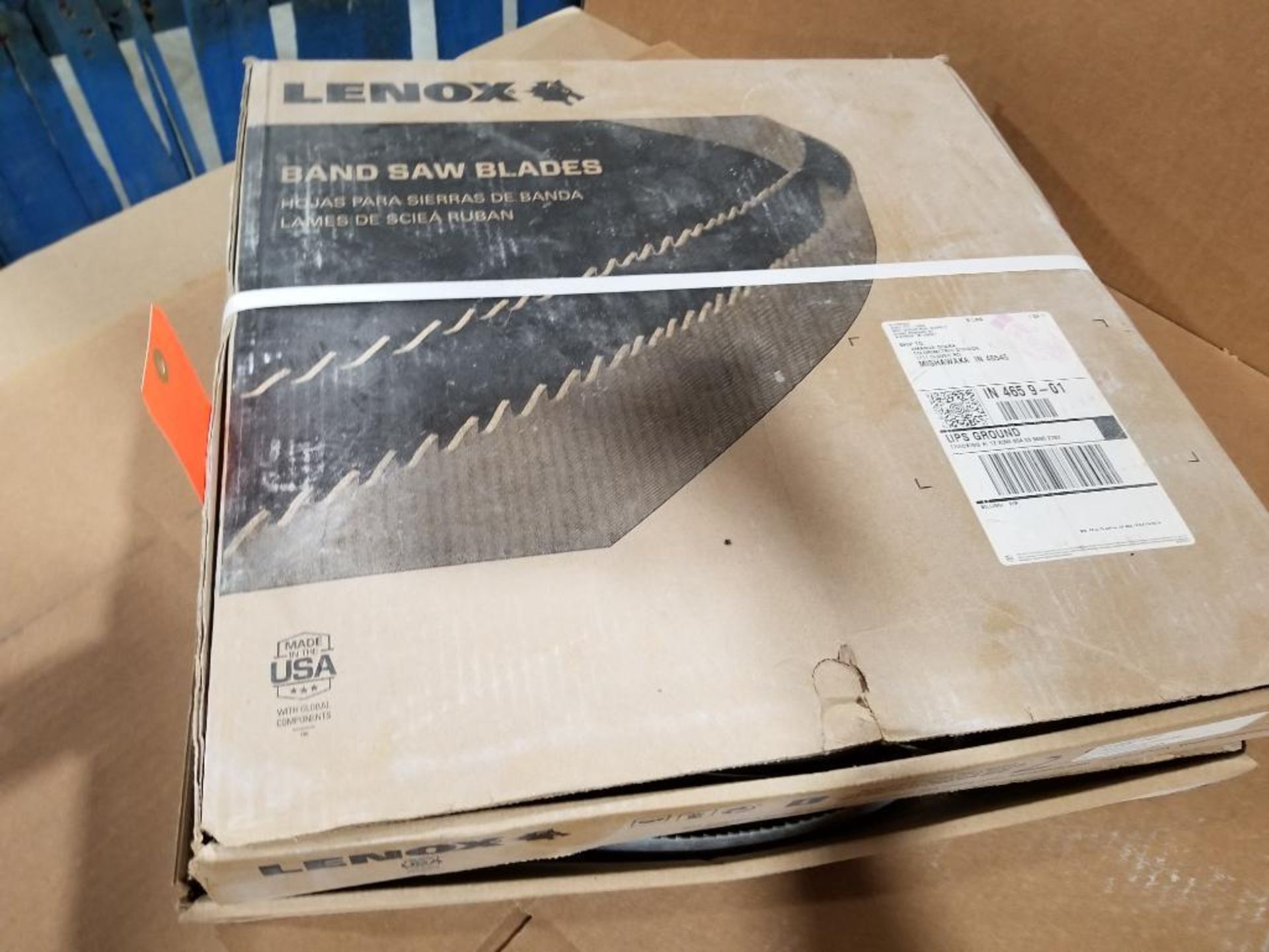 Qty 2 - Lenox band saw blades. Part number 77402147. 15ft x 1in.