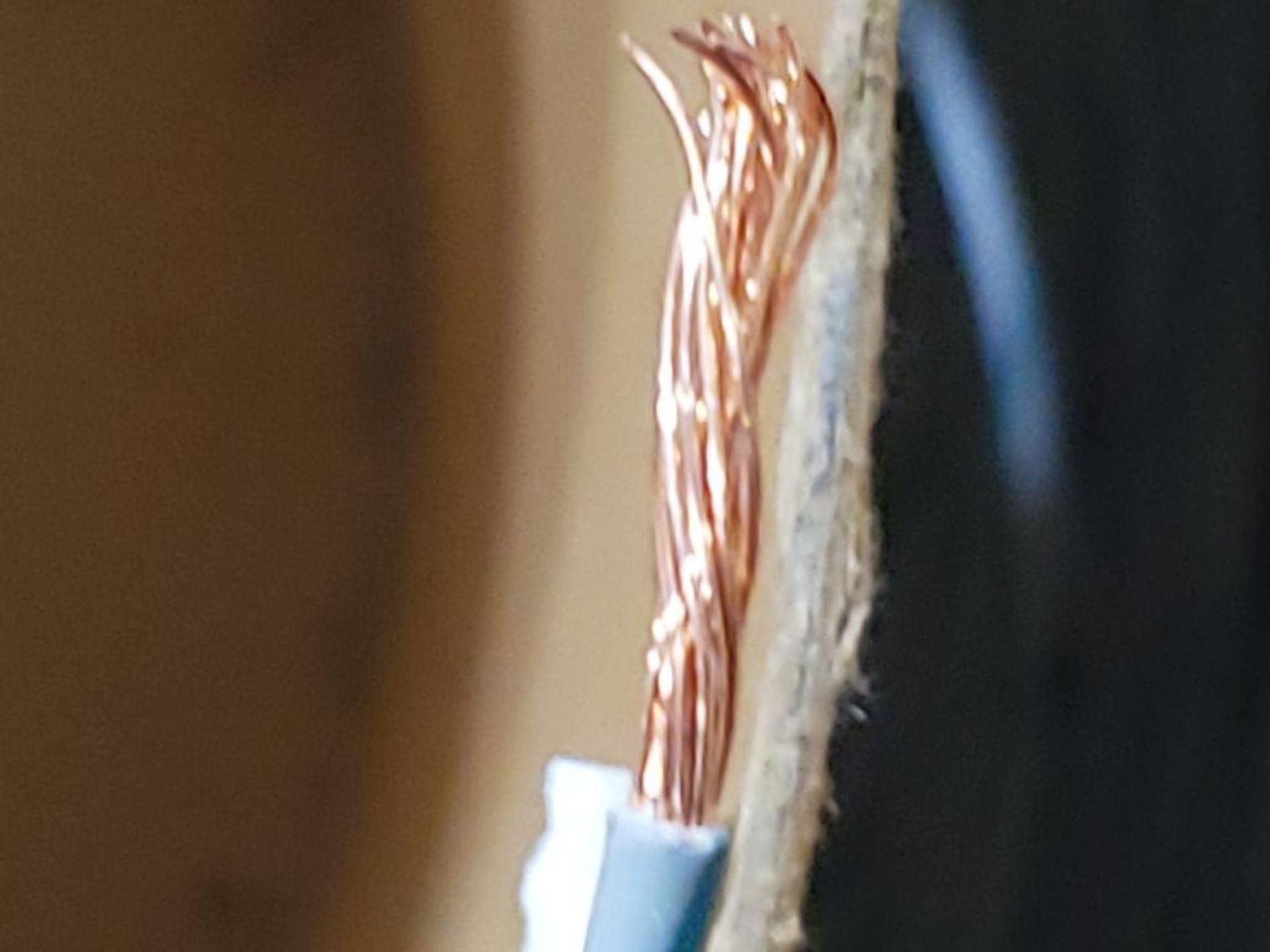 16 awg gray with green print copper wire. Gross barrel weight, 73lbs. Partial barrel. - Image 3 of 4