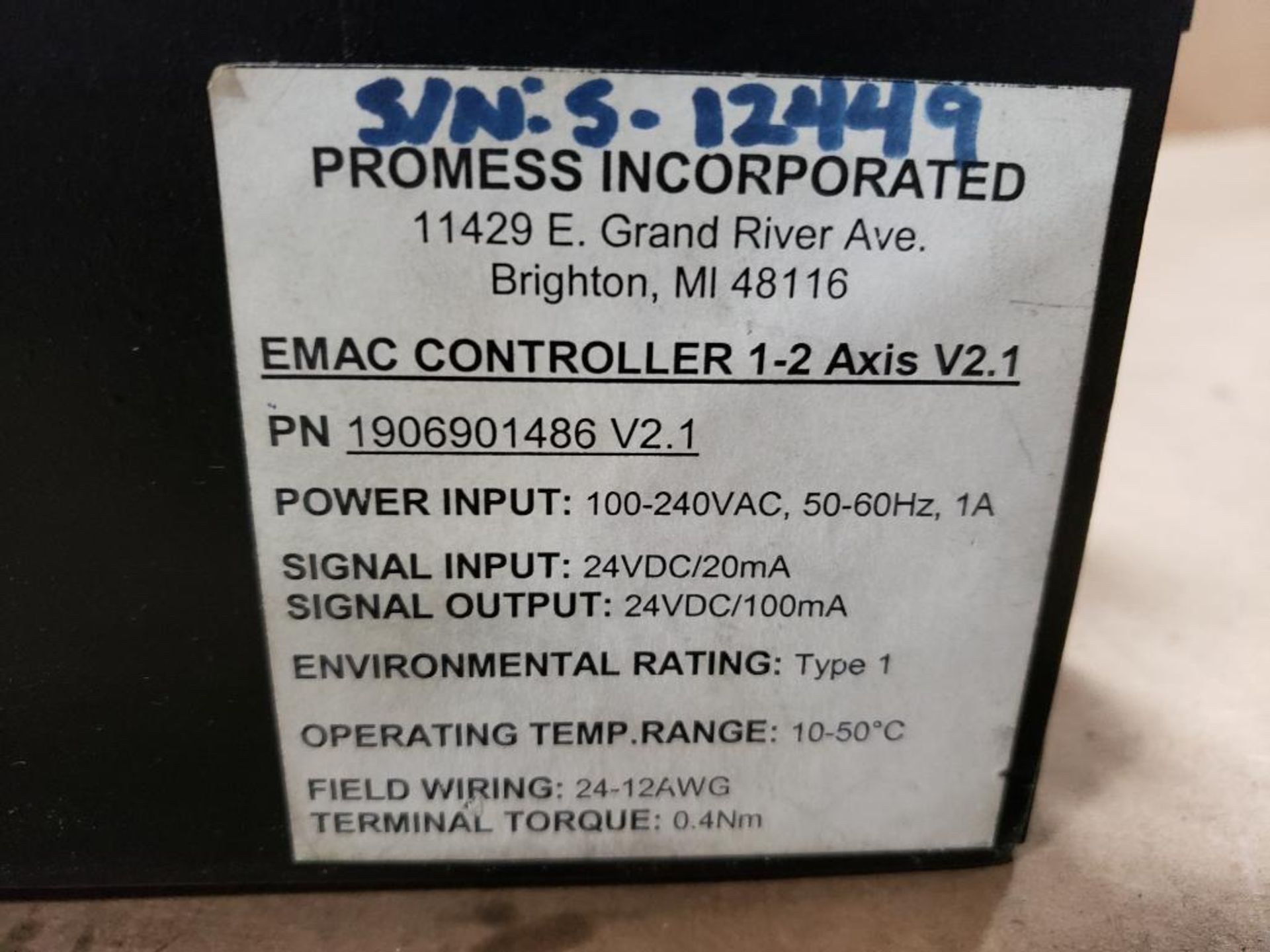 Promess drive. EMAC controller. 1-2 Axis. V2.1. Part number 1906901486 V2.1. - Image 2 of 5