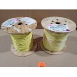Qty 2 - 18 awg yellow copper wire. 60lbs total gross weight.