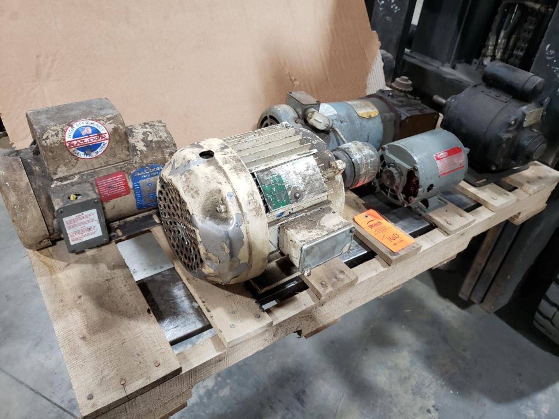 Assorted motor and gearboxes.