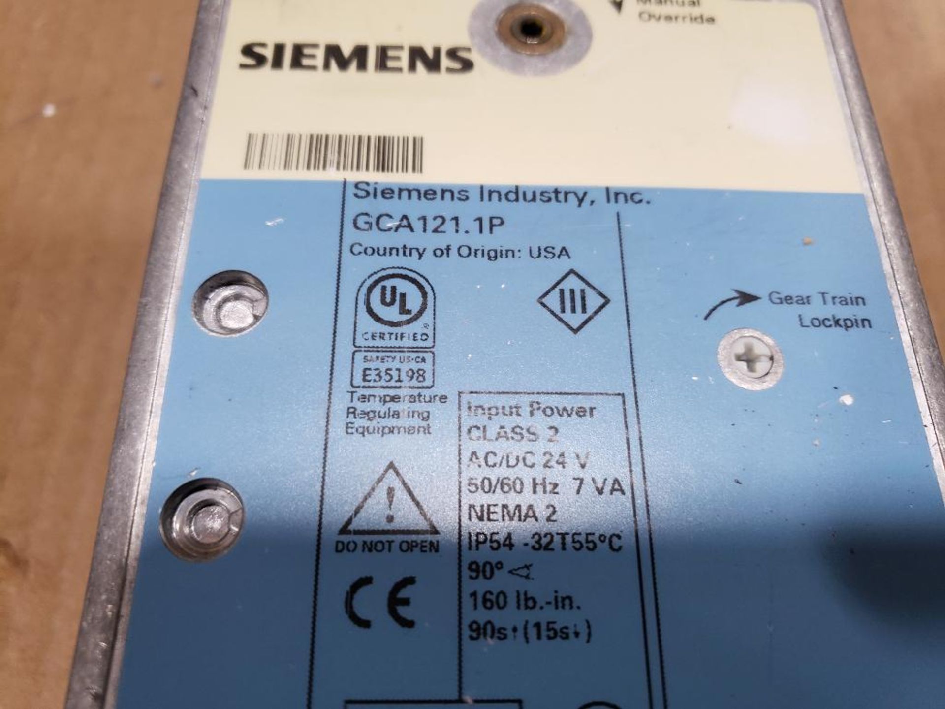 Qty 2 - Siemens actuator. Part number GCA121-1P. - Image 2 of 5