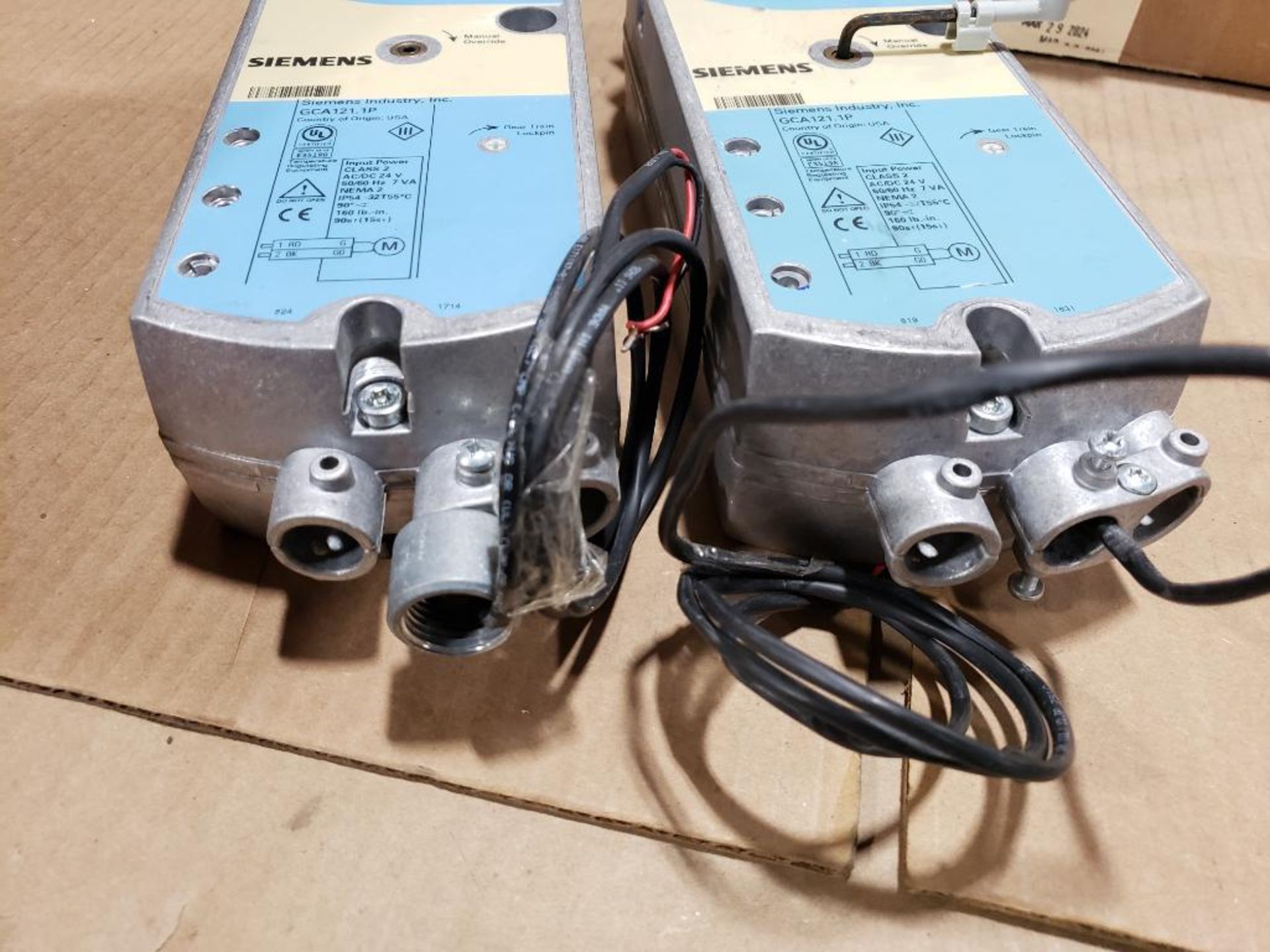 Qty 2 - Siemens actuator. Part number GCA121-1P. - Image 5 of 5