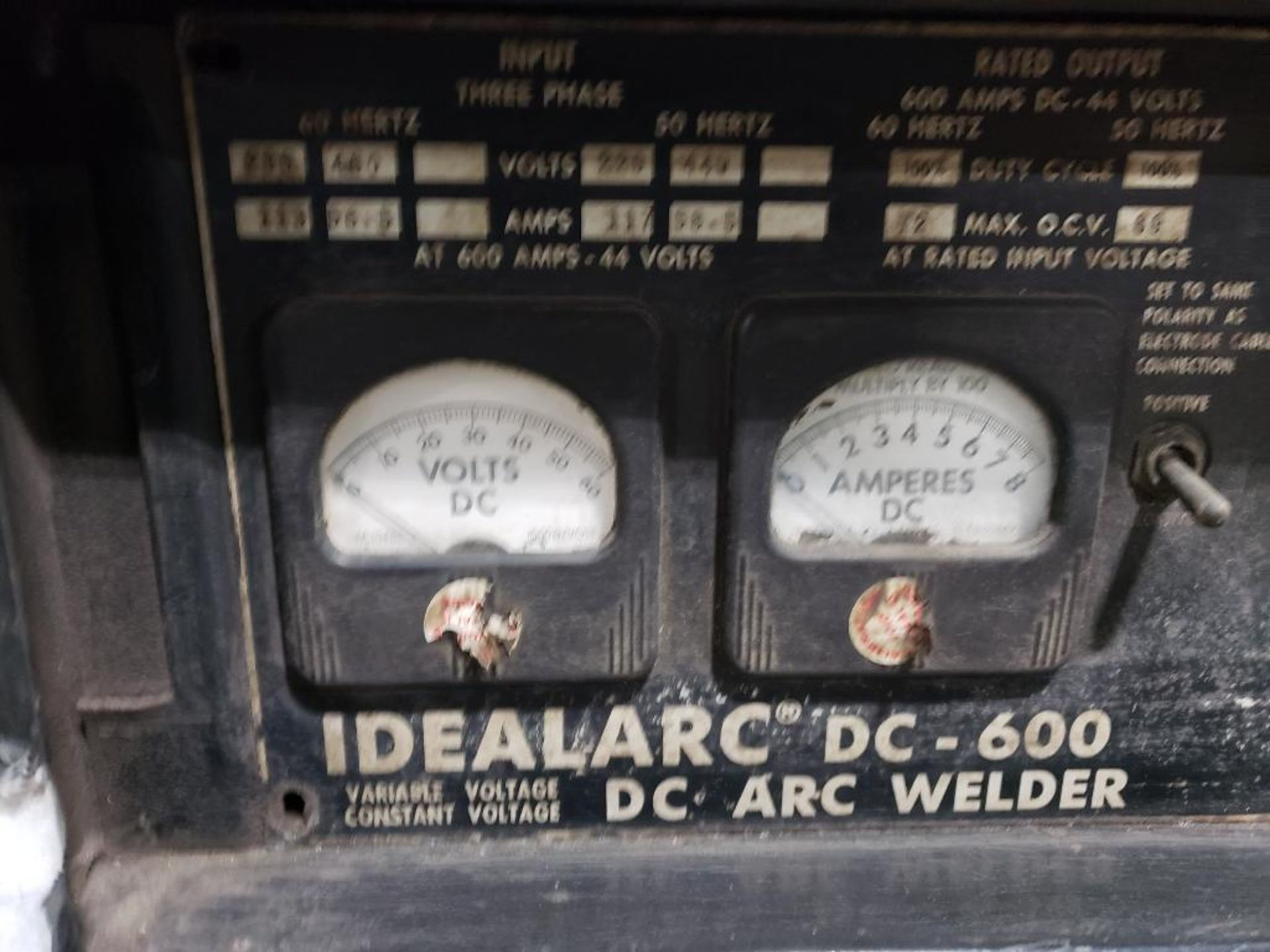 Lincoln Idealarc DC Arc Welder. Model DC-600. 220-230/440-460v 3 phase. - Image 3 of 7