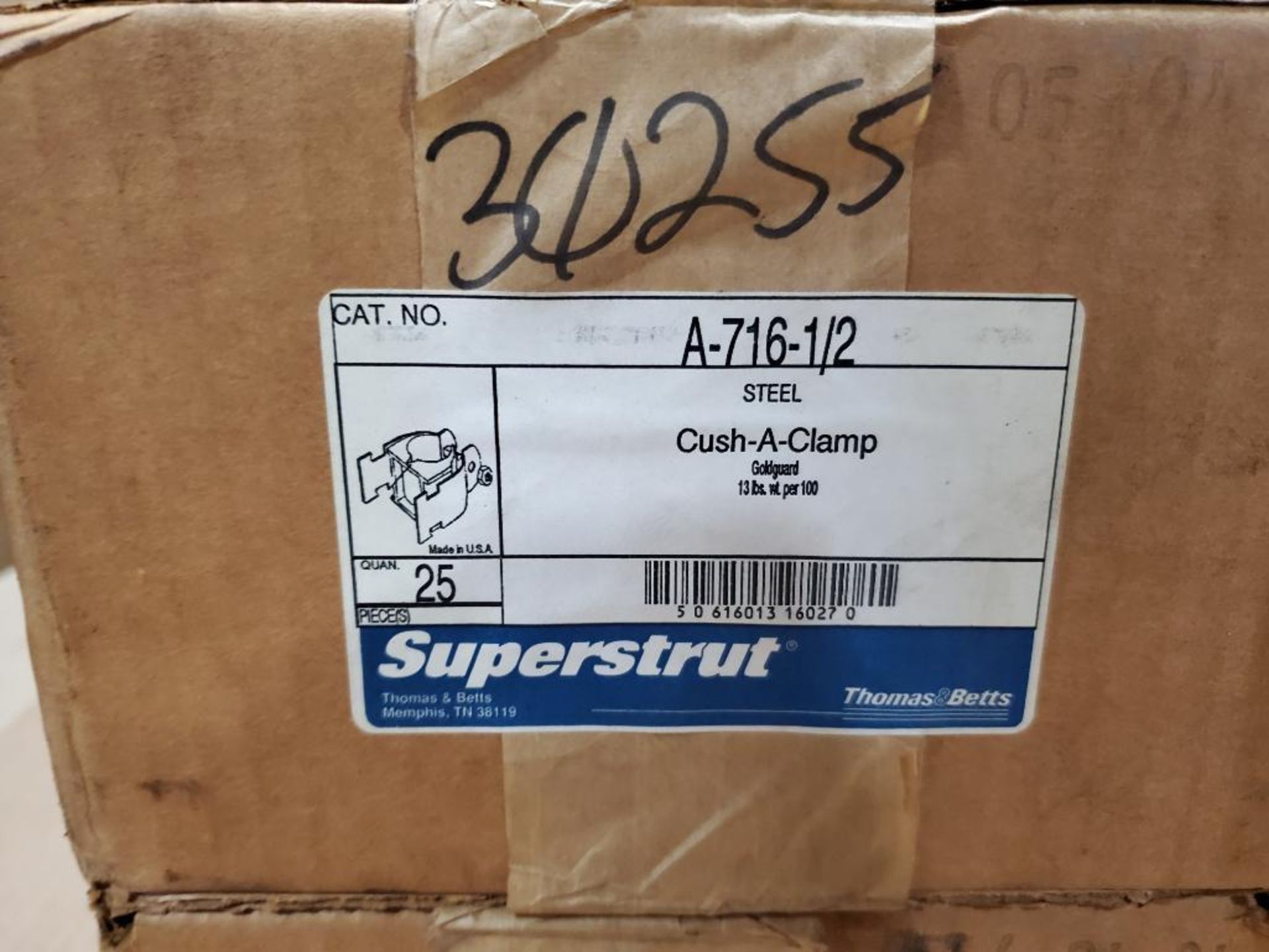 Qty 100 - Superstrut cush-a-clamp. Catalog A-716-1/2. (4 boxes of 25) - Image 2 of 3