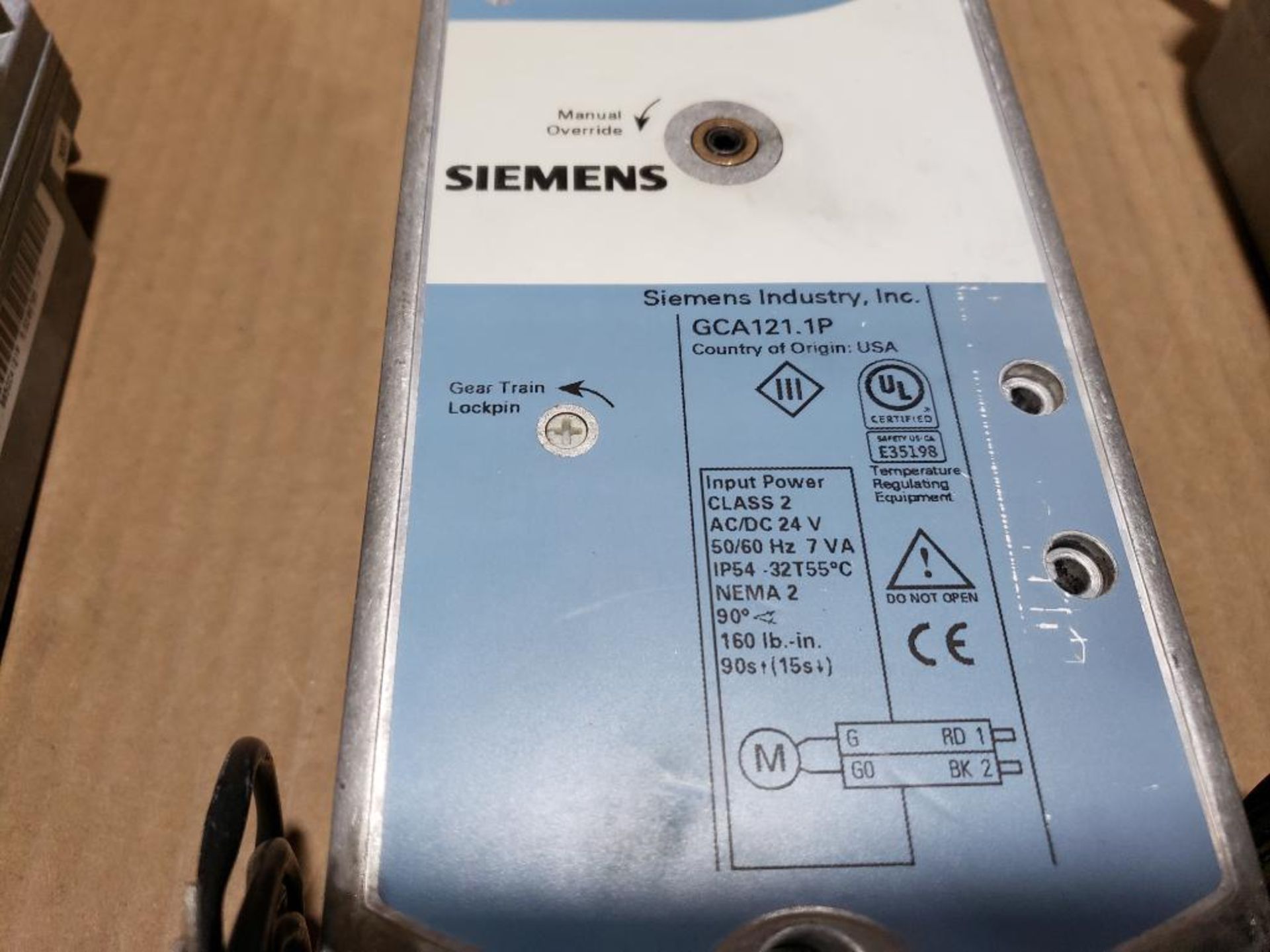 Qty 3 - Siemens actuator. Part number GCA121-1P. - Image 3 of 6