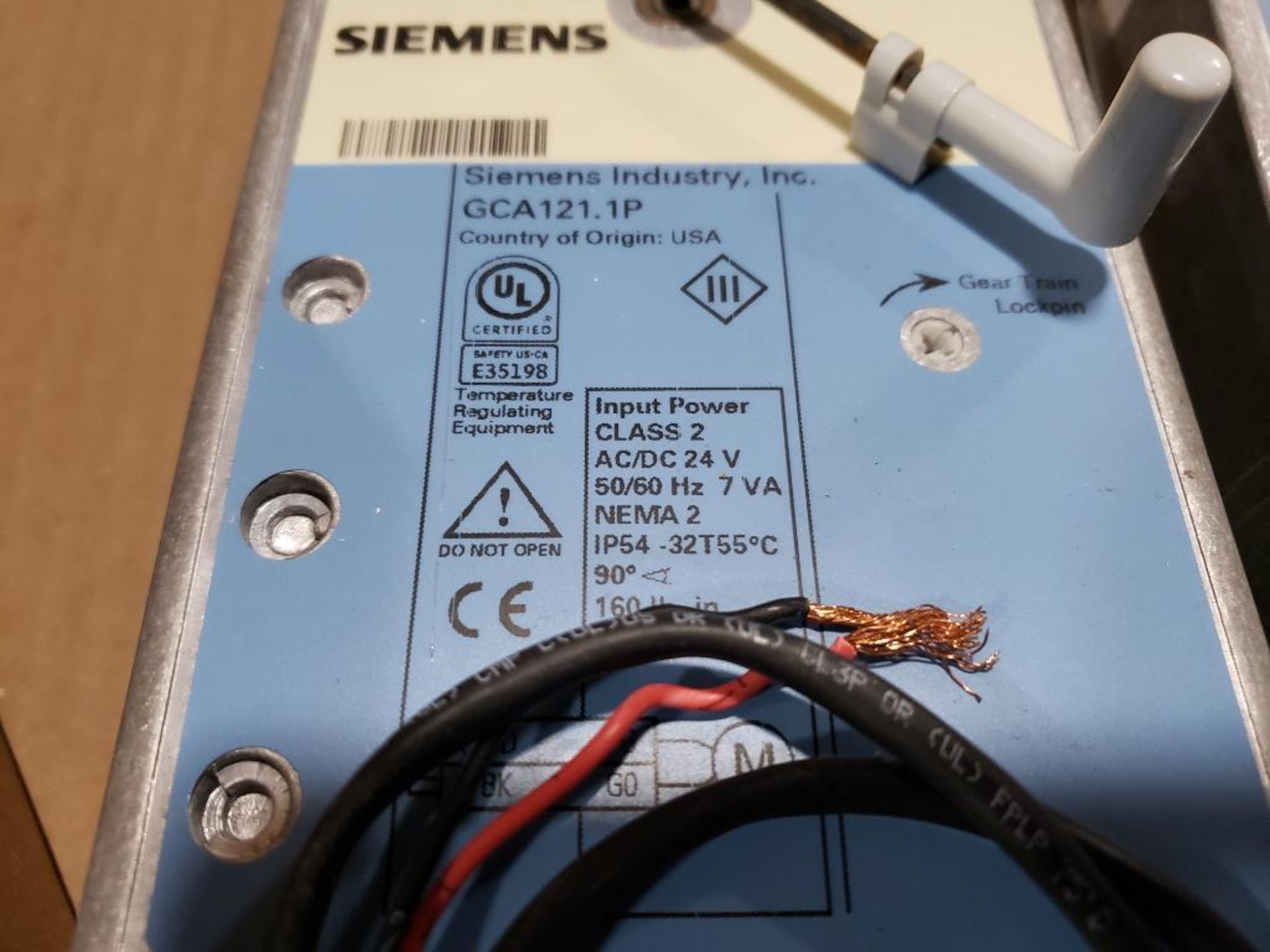 Qty 2 - Siemens actuator. Part number GCA121-1P. - Image 2 of 5