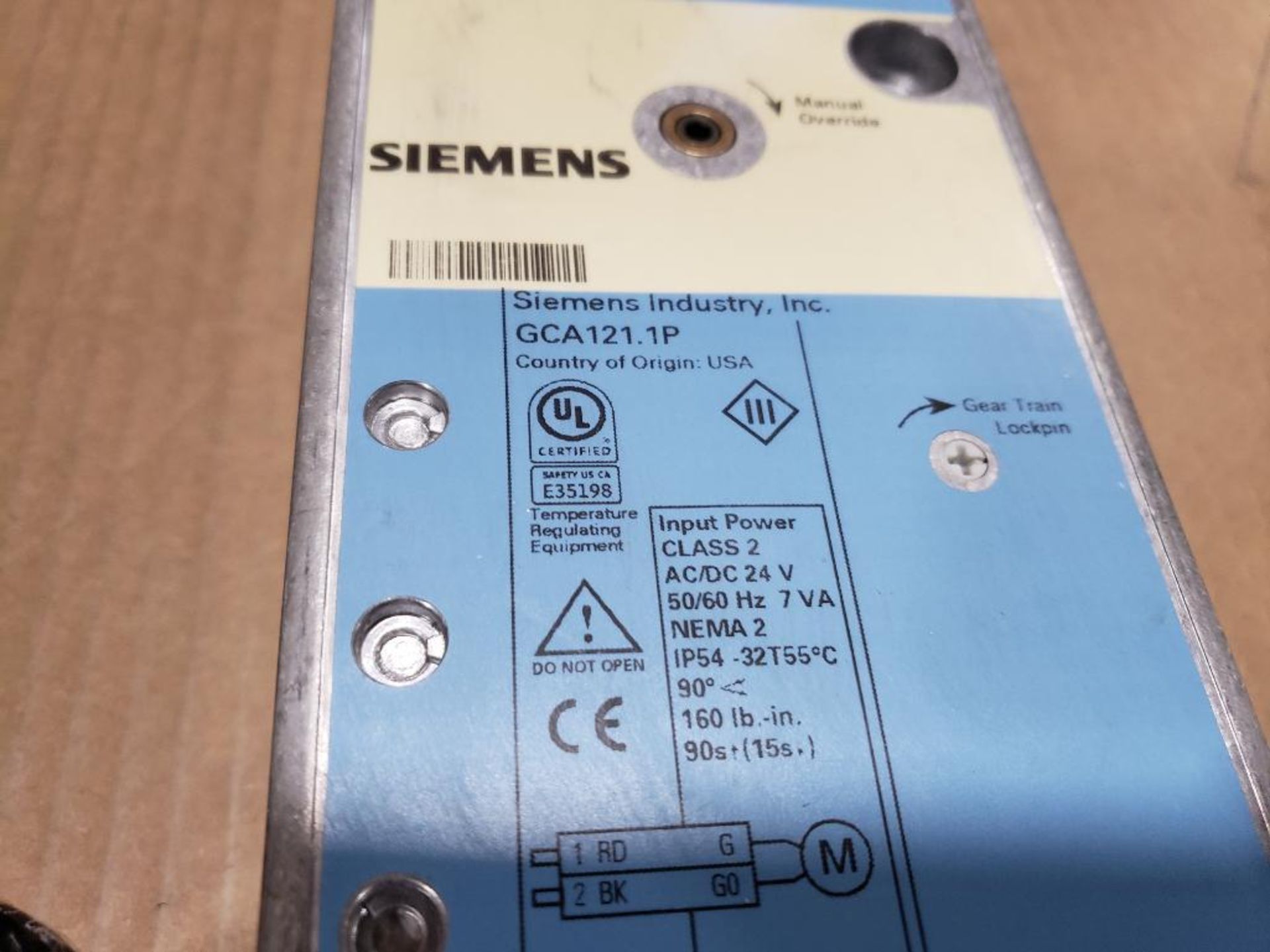 Qty 3 - Siemens actuator. Part number GCA121-1P. - Image 4 of 6