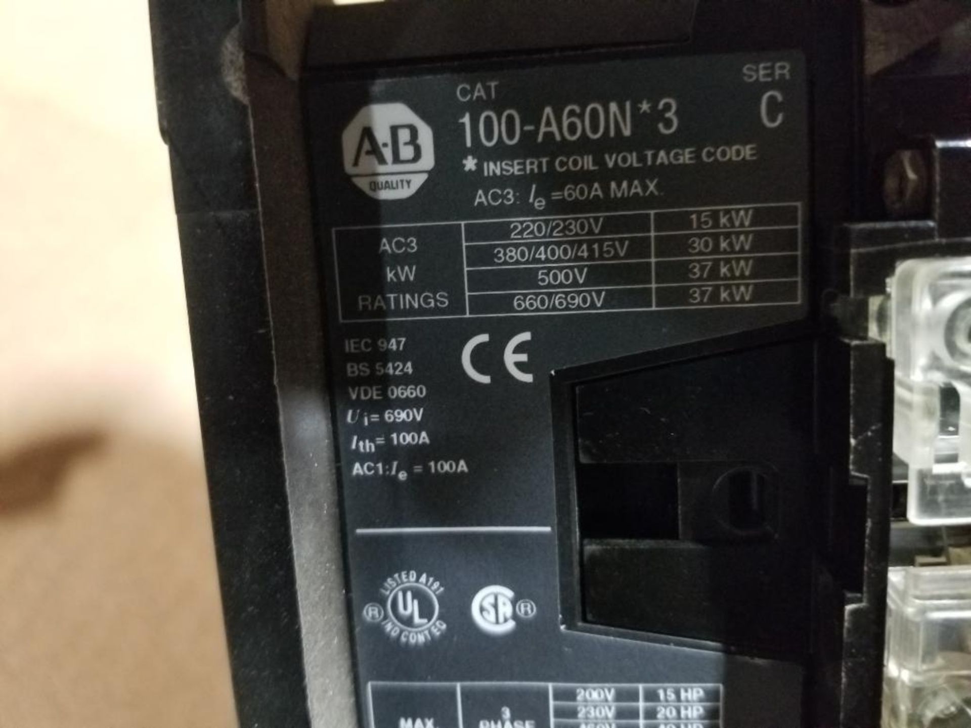 Qty 2 - Allen Bradley A60 contactor. - Image 8 of 9